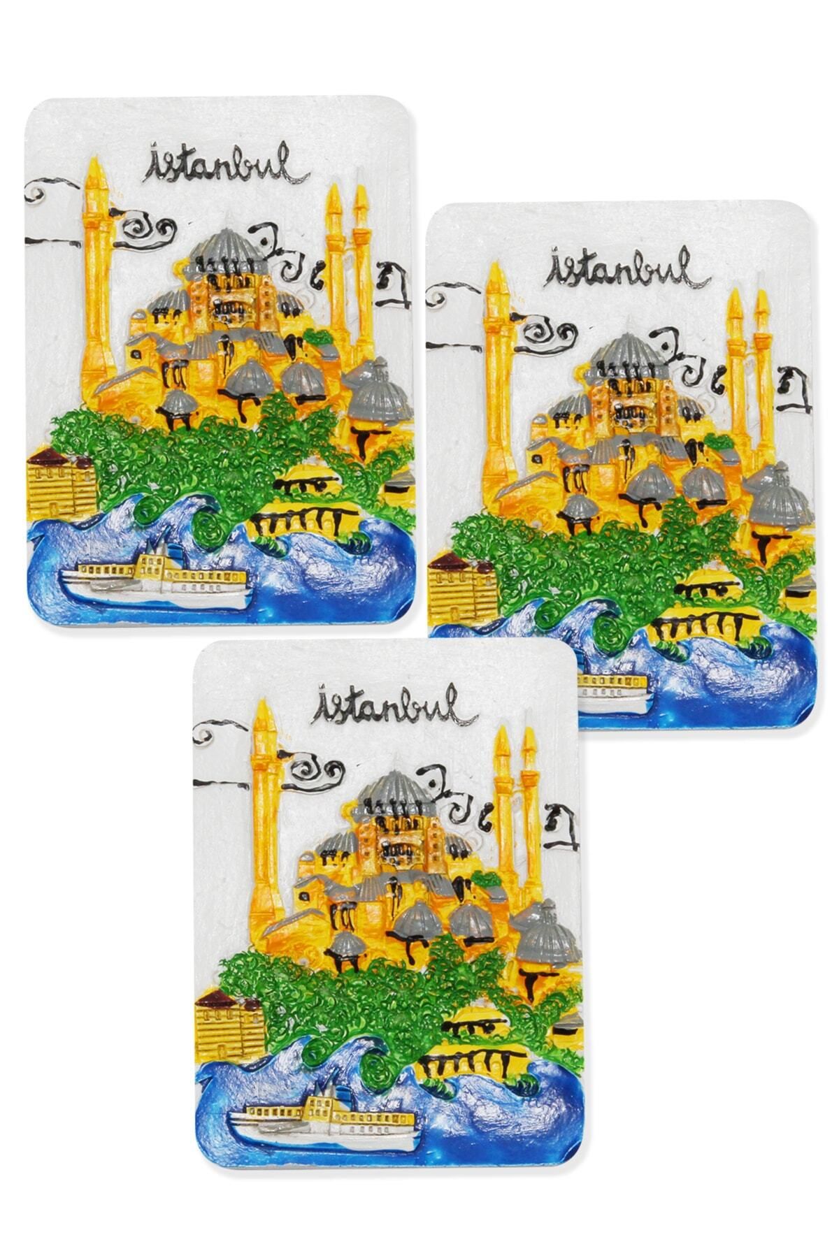 Elioure İstanbul temalı buz dolabı magnet seti, 3'lü güzel dekor ürünleri