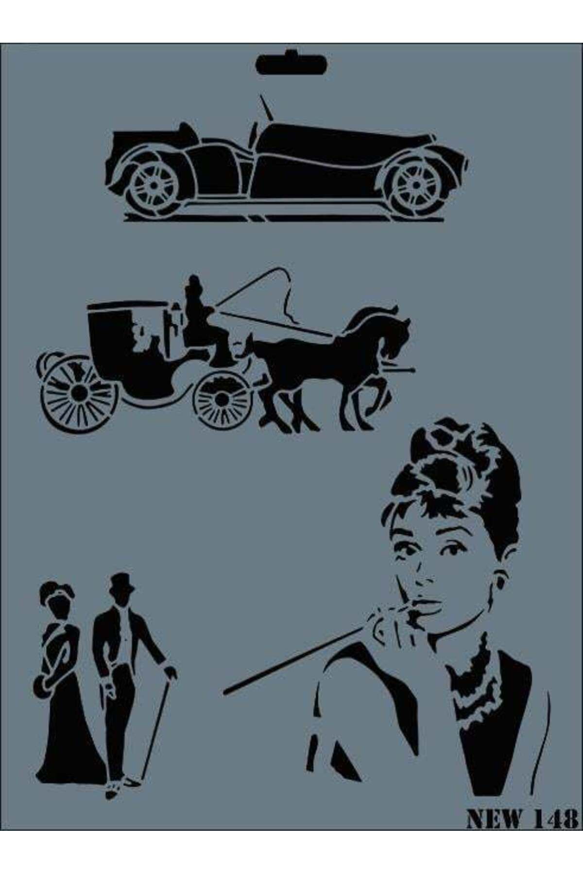 Modafiks New Seri N-148 Stencil 35x25 cm