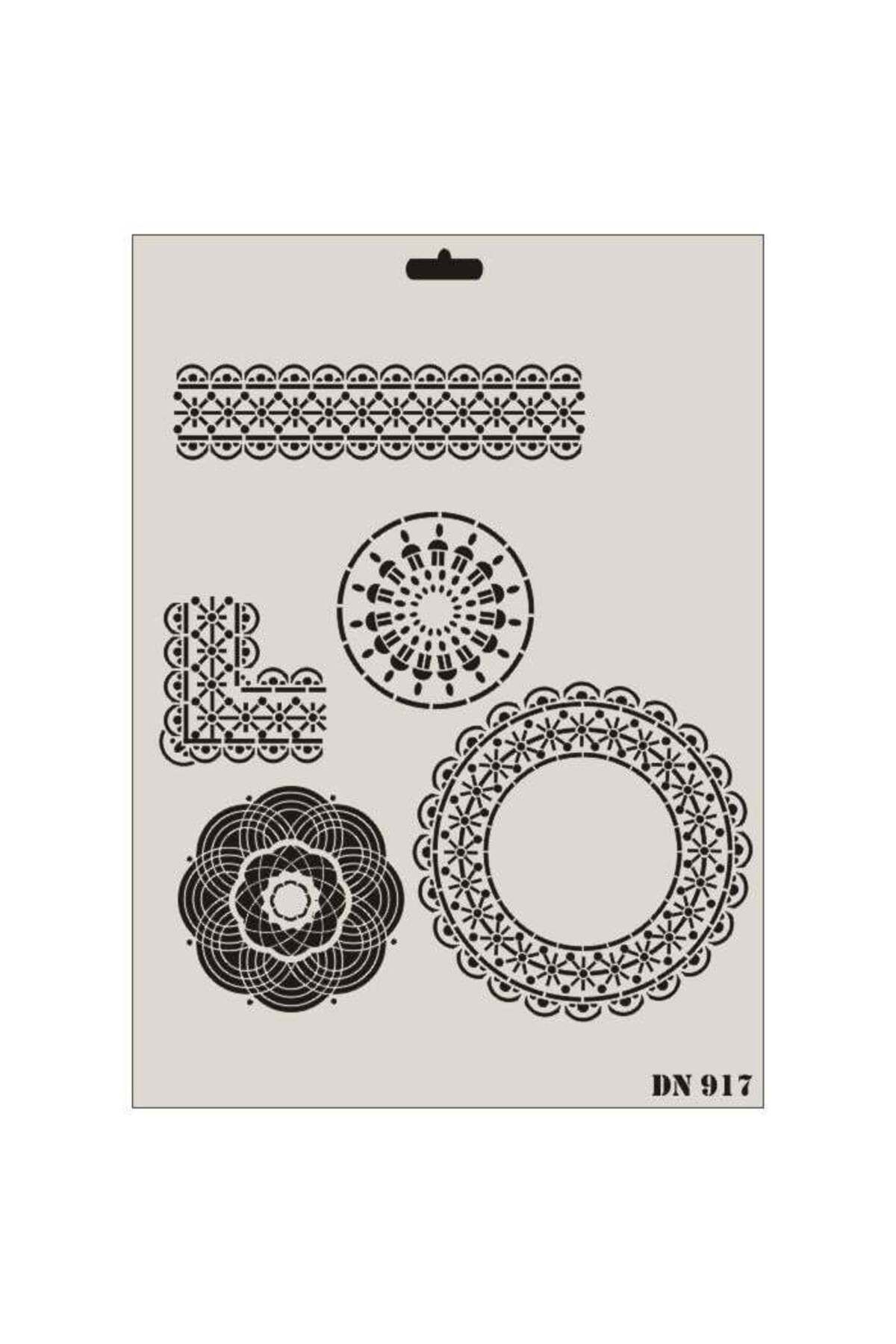 Modafiks Rich Dantel Seri DN-917 Stencil 35x25 cm
