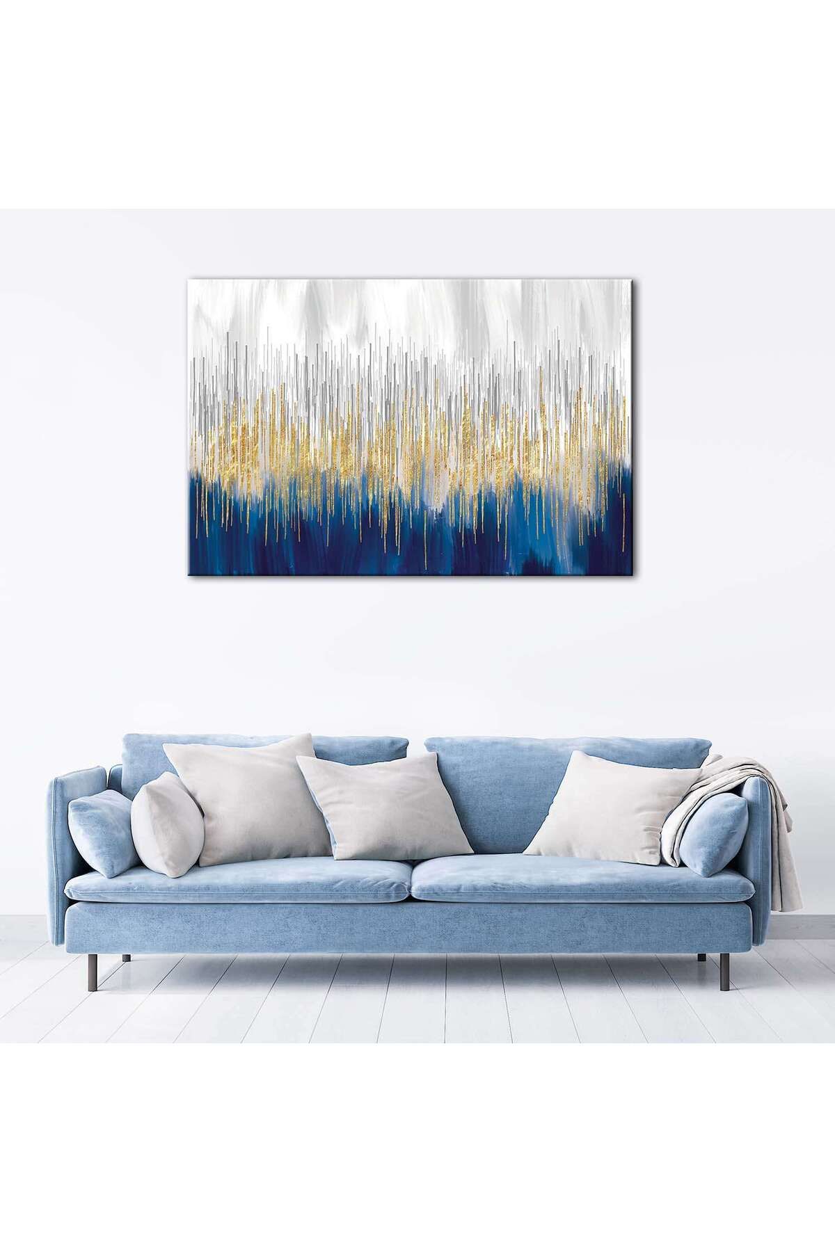 startonight-Tablou DualView Startonight Abstract Albastru Auriu, 80 x 120cm 6