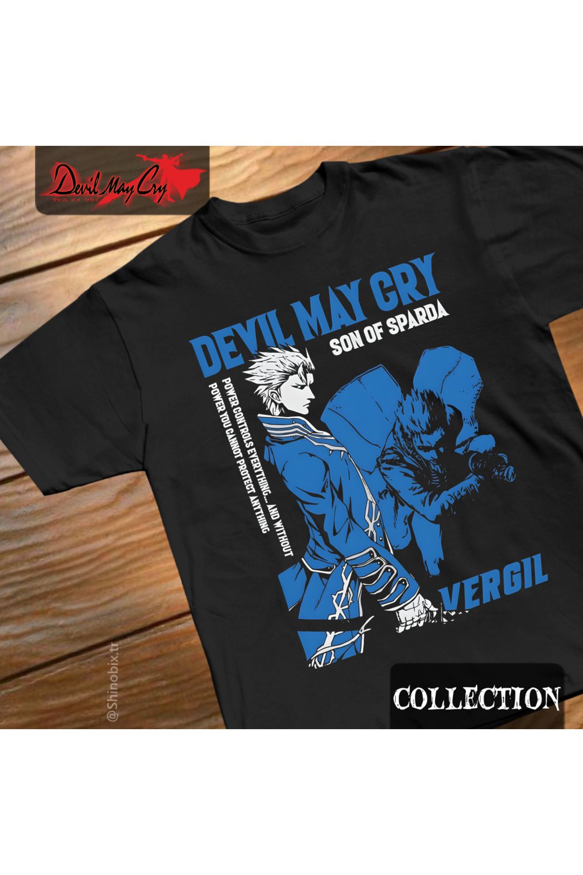 SHINOBIX Devil May Cry Vergil The Storm Oversize Baskılı T-Shirt