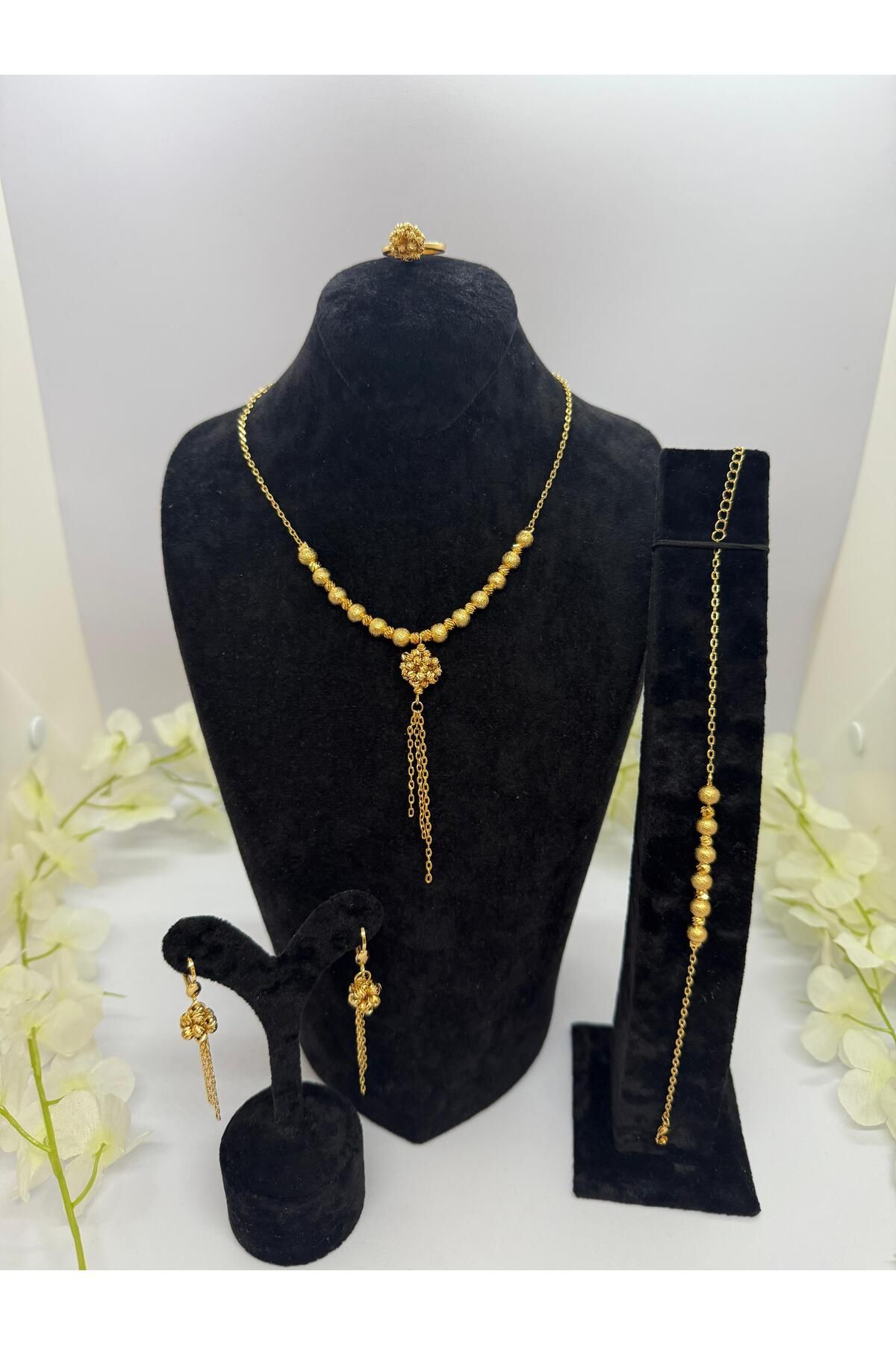 Constanza Exclusive 22 Ayar Altın Kaplama Dorikalı Asalet Işıltılı Set Lvd649