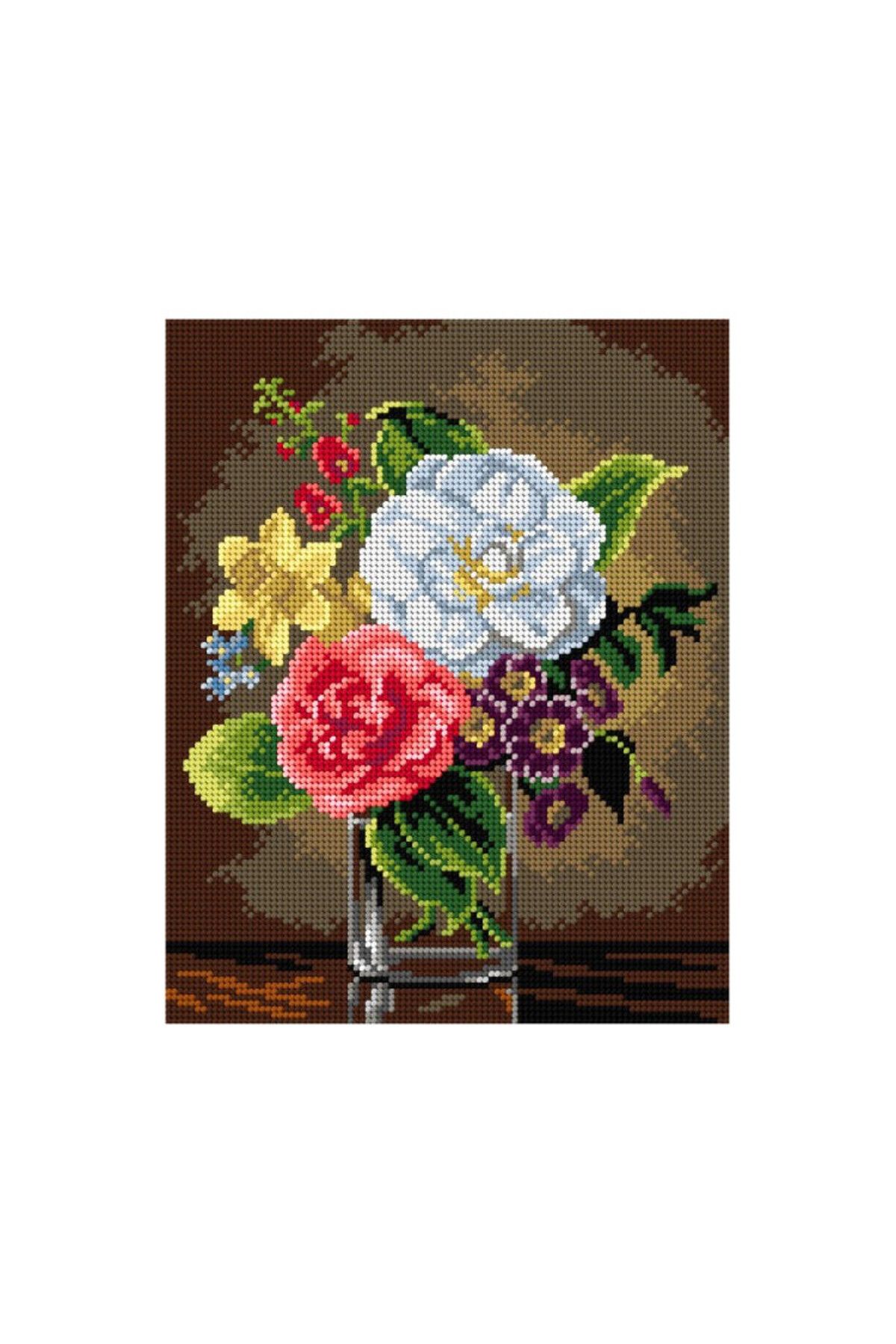 Orchidea Baskılı Goblen Çiçek 3108 24*30 cm