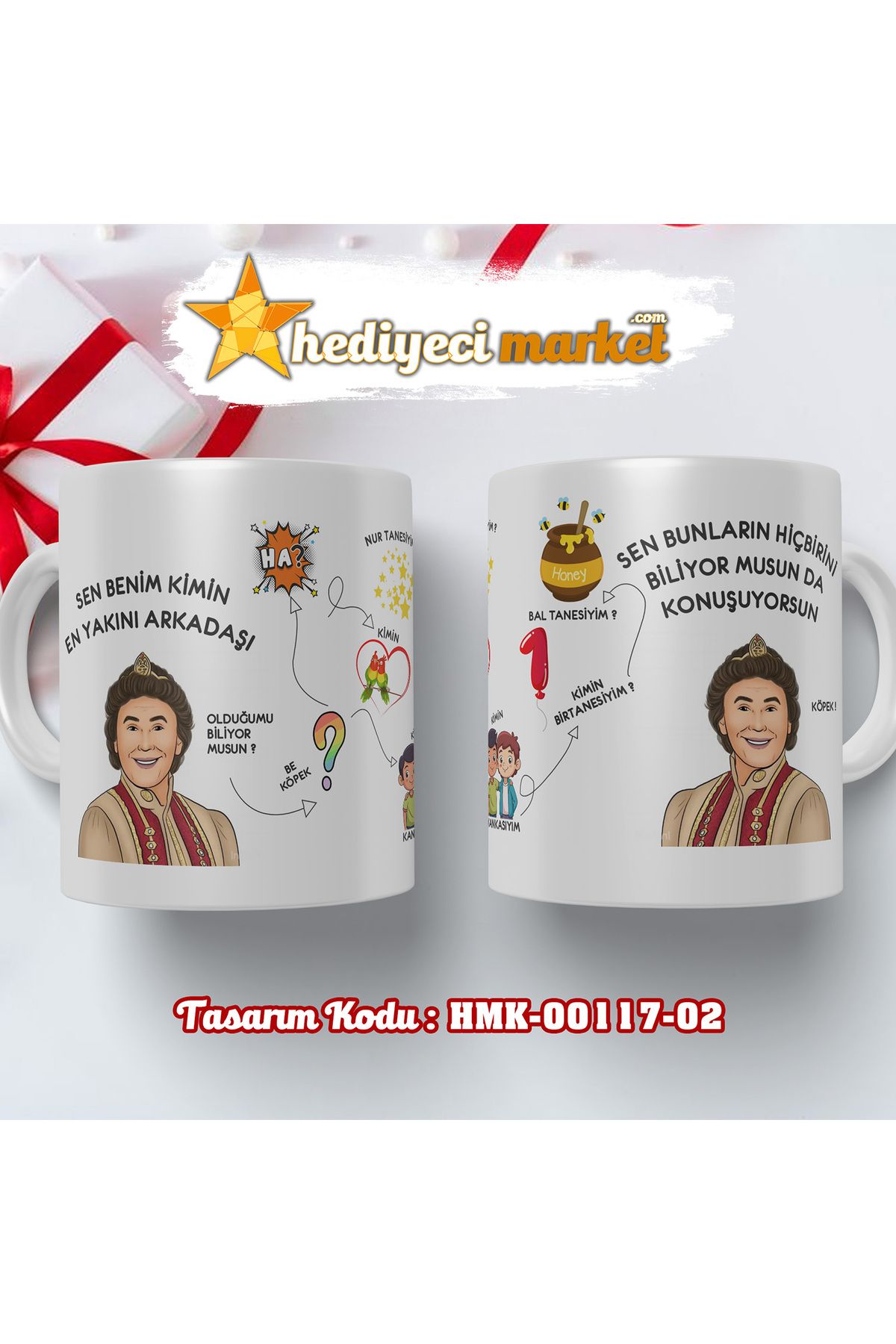 Hediyeci Market Prens Erkek Karakter Temalı Beyaz Kupa Bardak - HMK-00117-02