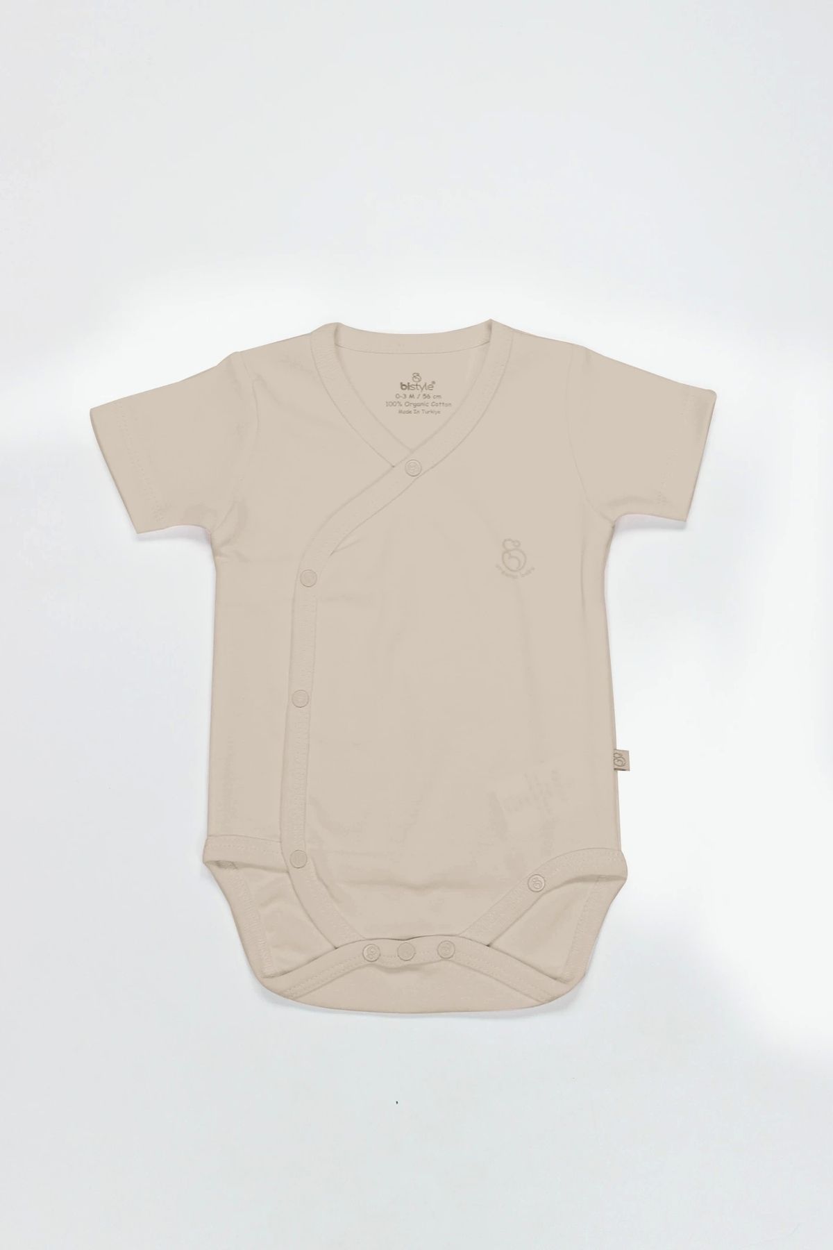 Akm Life Organik Natural Basic Style Kruvaze Yarım Kol Body Bs17101 Bej