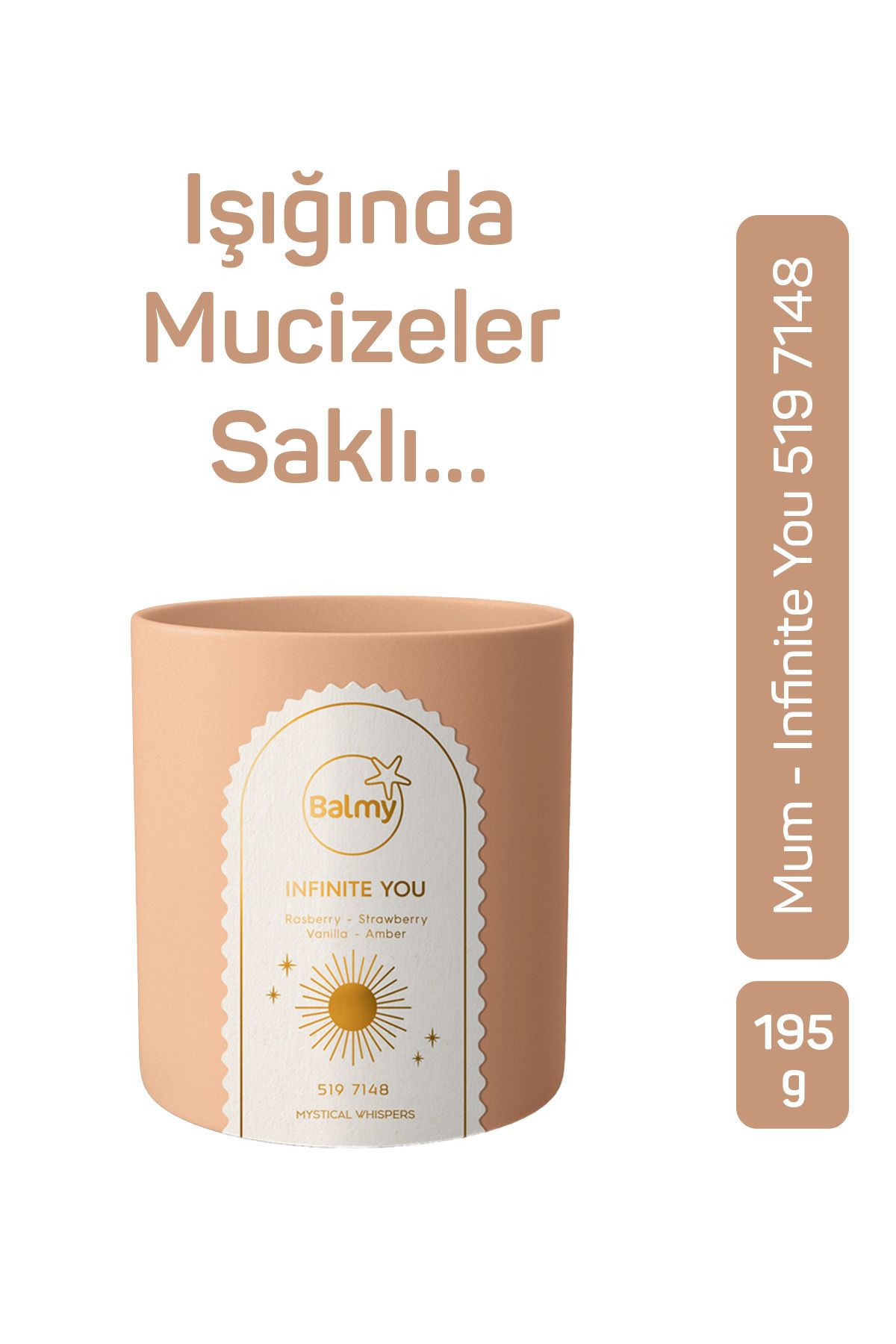 Balmy Infinite You 5187148 Banyo Mumu, Bardakta Kokulu Mum 195 g