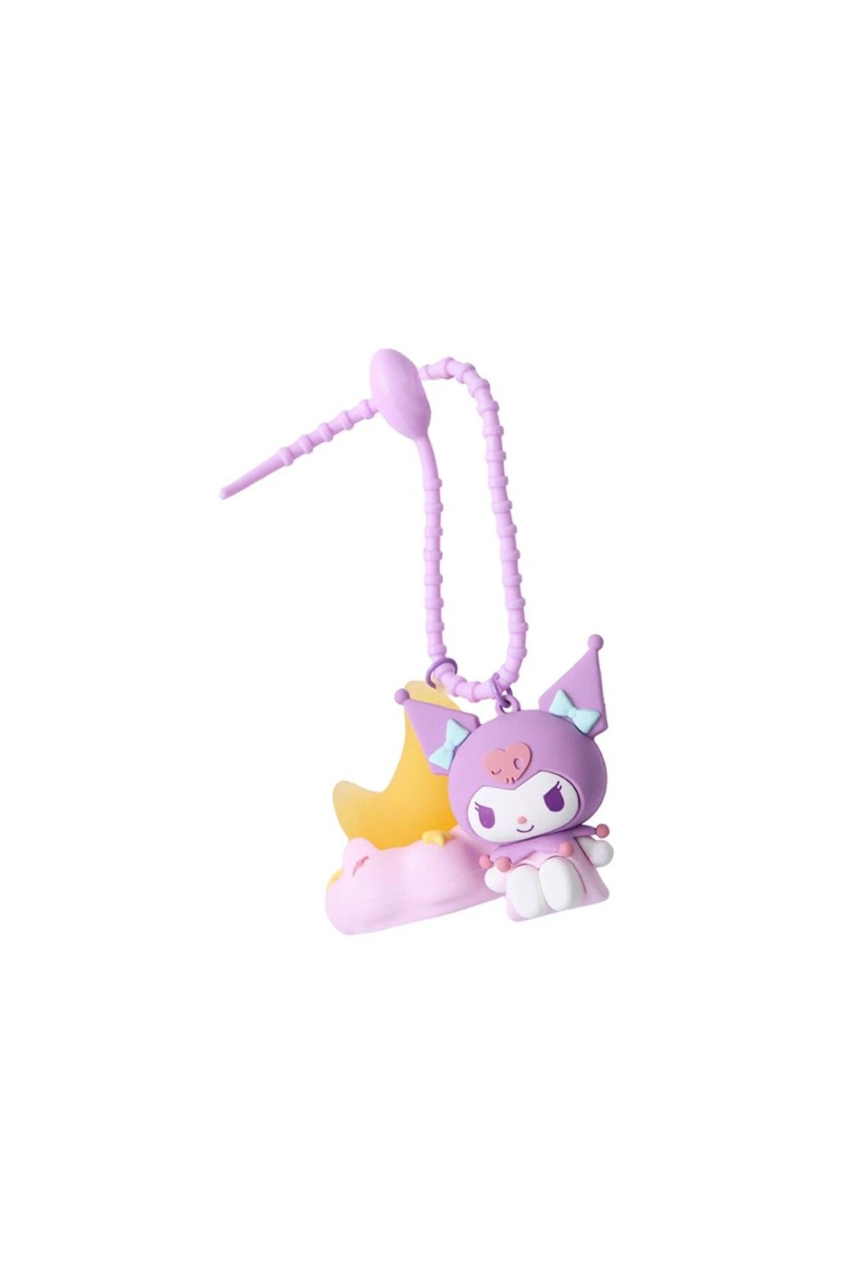 Miniso Sanrio Lisanslı LED Işıklı Anahtarlık (Kuromi)