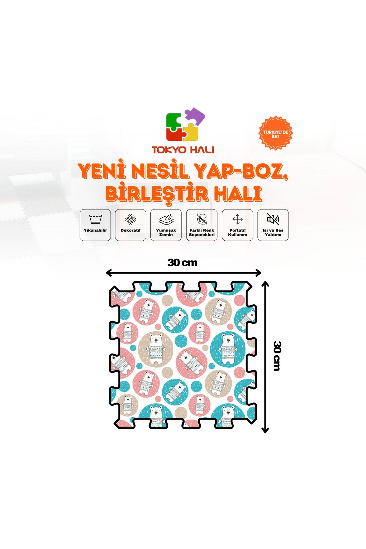 Tokyo Halı Puzzle Halı, Kendi Tasarımını Oluştur, Yapboz Halı, Peluş Halı