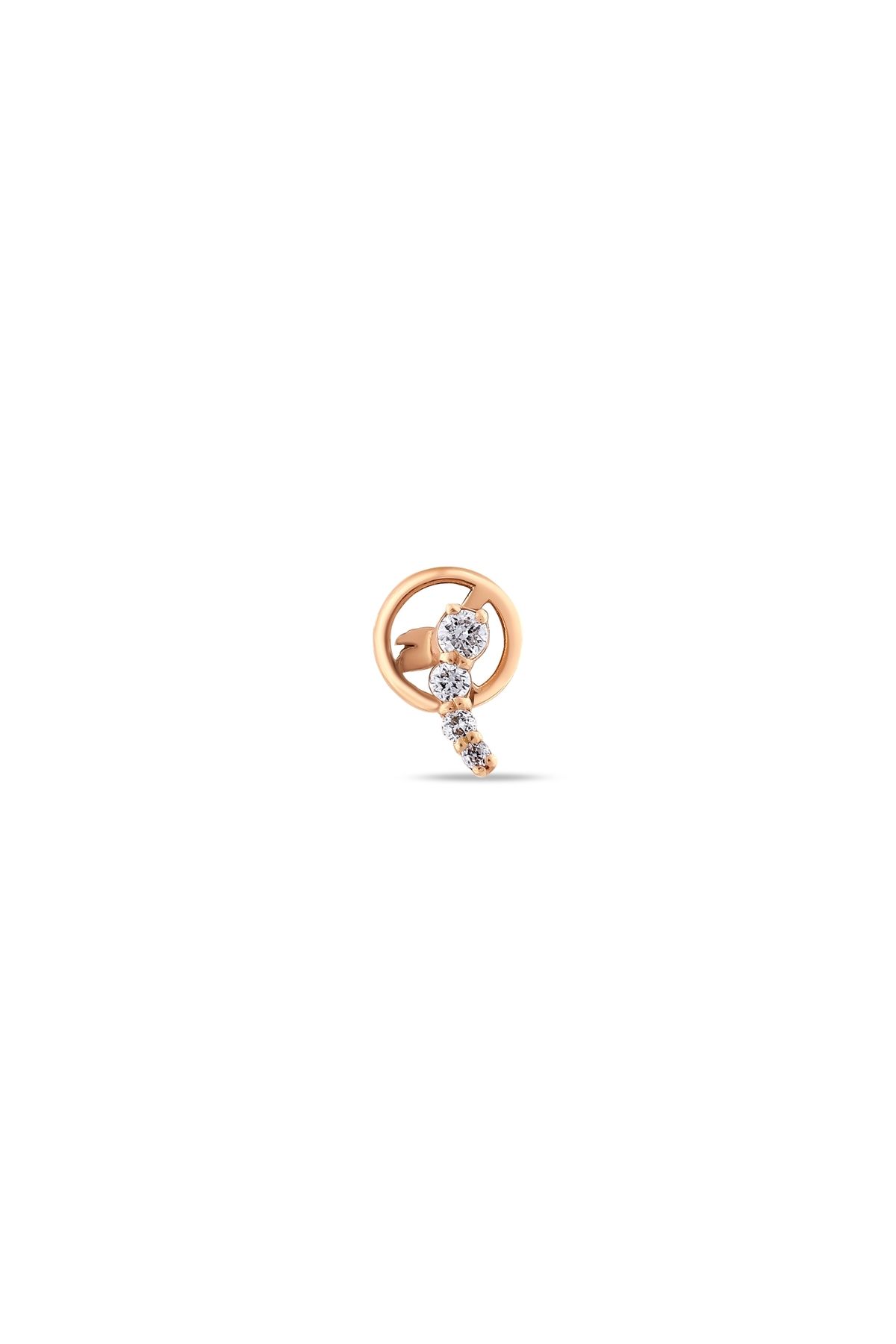 BEE GODDESS Petek XSS Pırlanta Altın Piercing