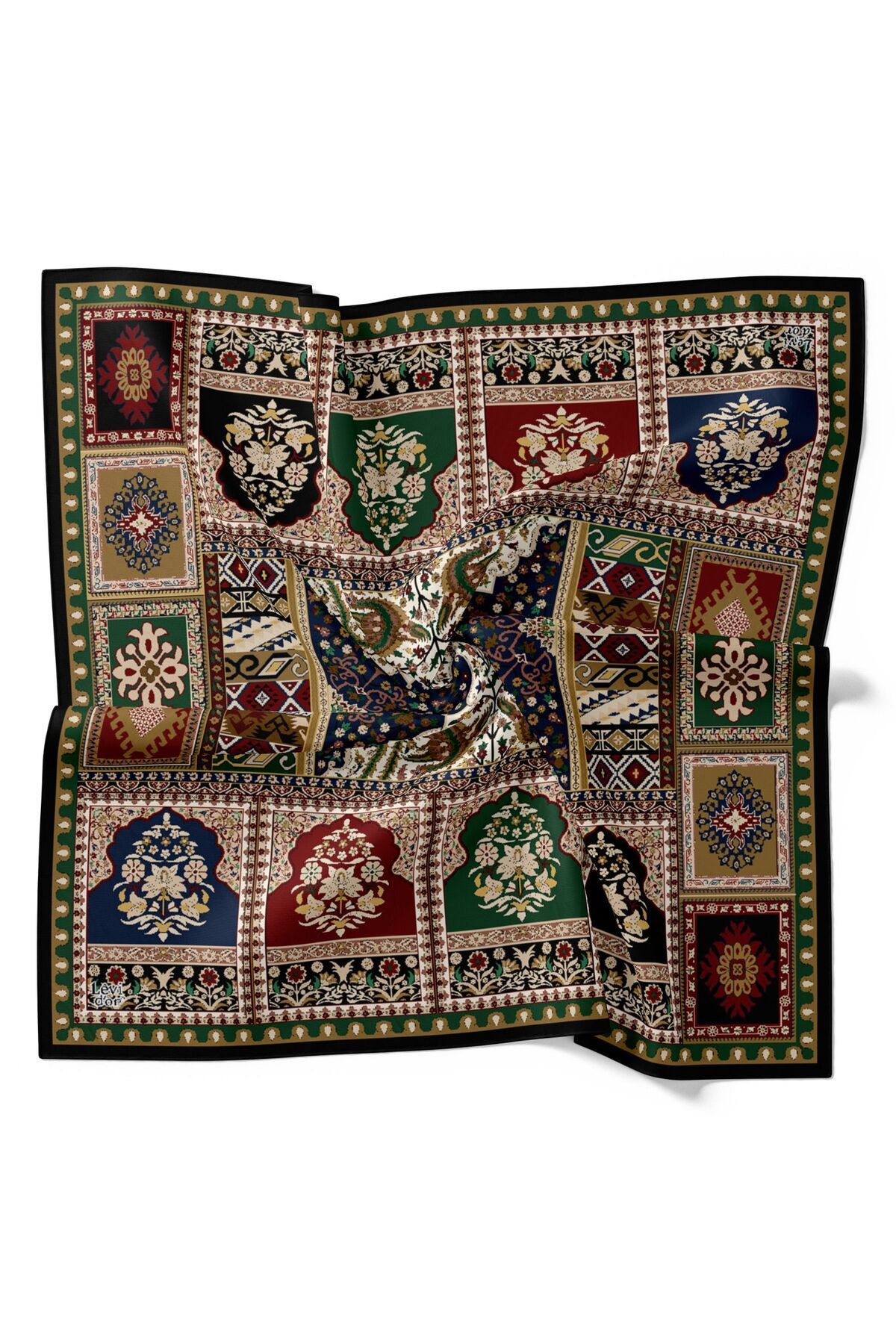 Levidor-Ancient Pattern Sparkling Crystal Scarf 1