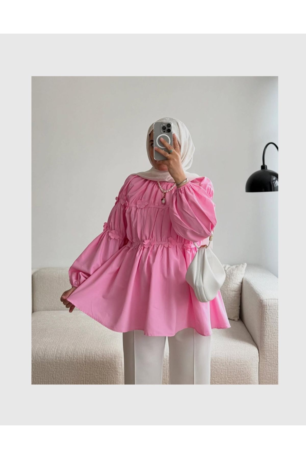 GÜLSEVEN Çiçekli gömlek modeli