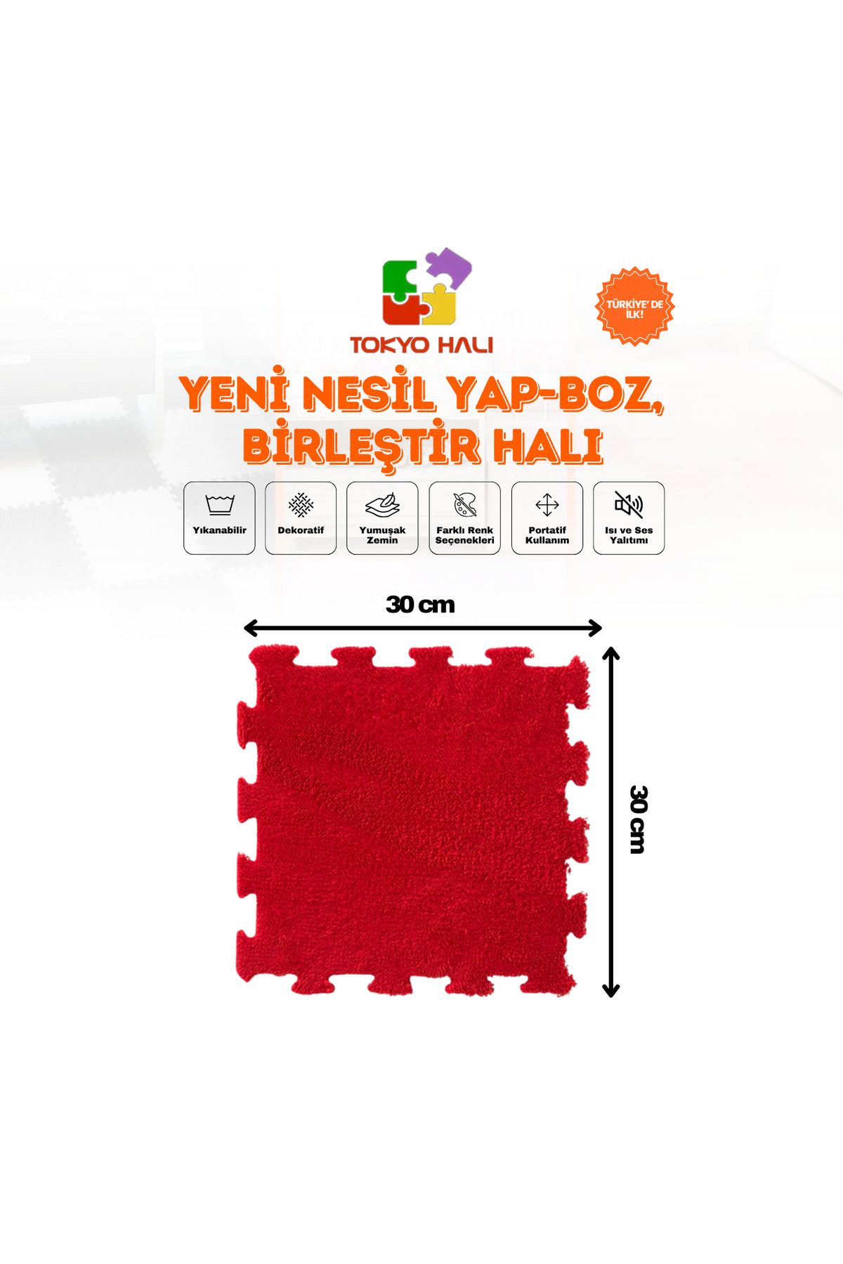Tokyo Halı Puzzle Halı, Kendi Tasarımını Oluştur, Yapboz Halı, Peluş Halı