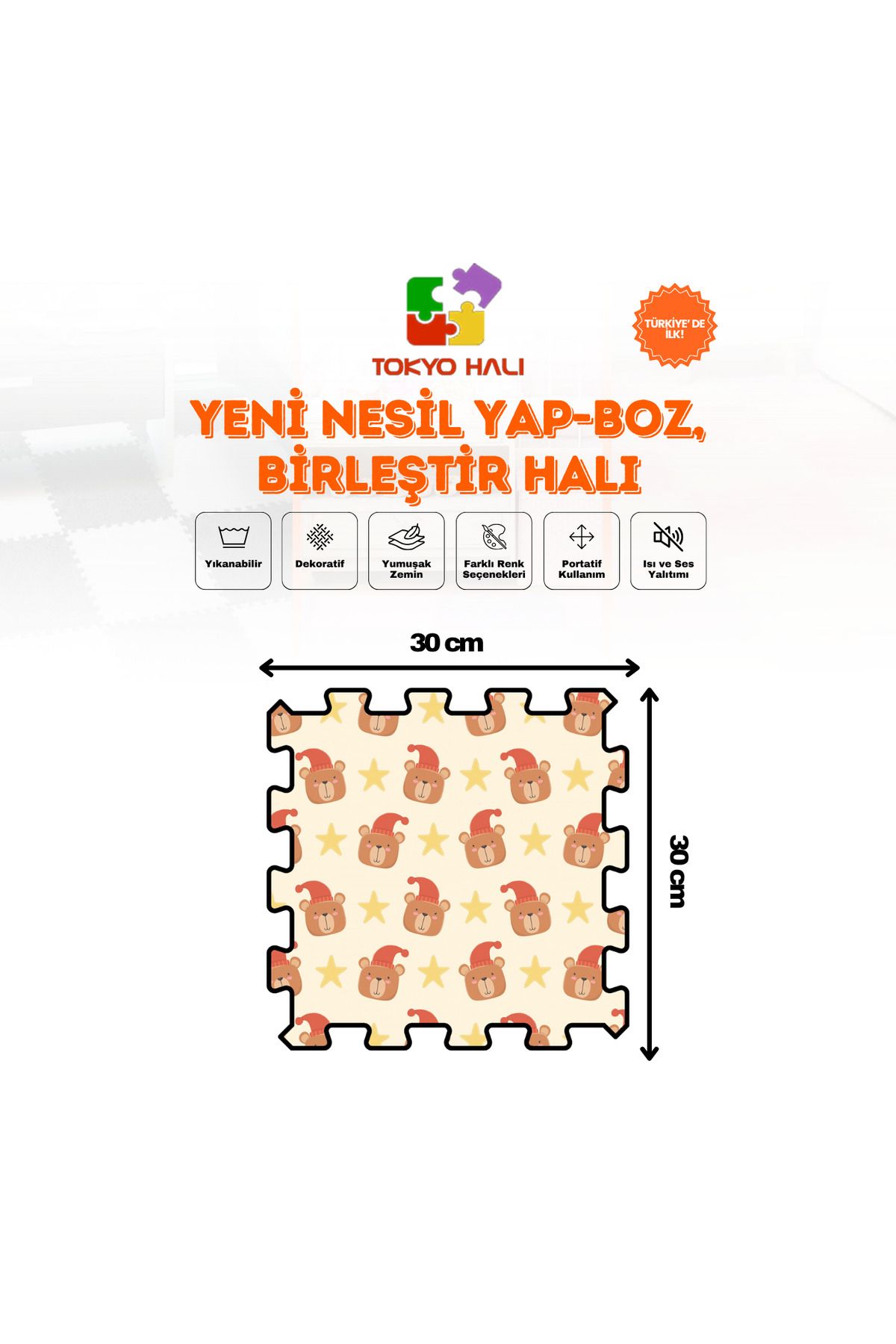 Tokyo Halı Puzzle Halı, Kendi Tasarımını Oluştur, Yapboz Halı, Peluş Halı