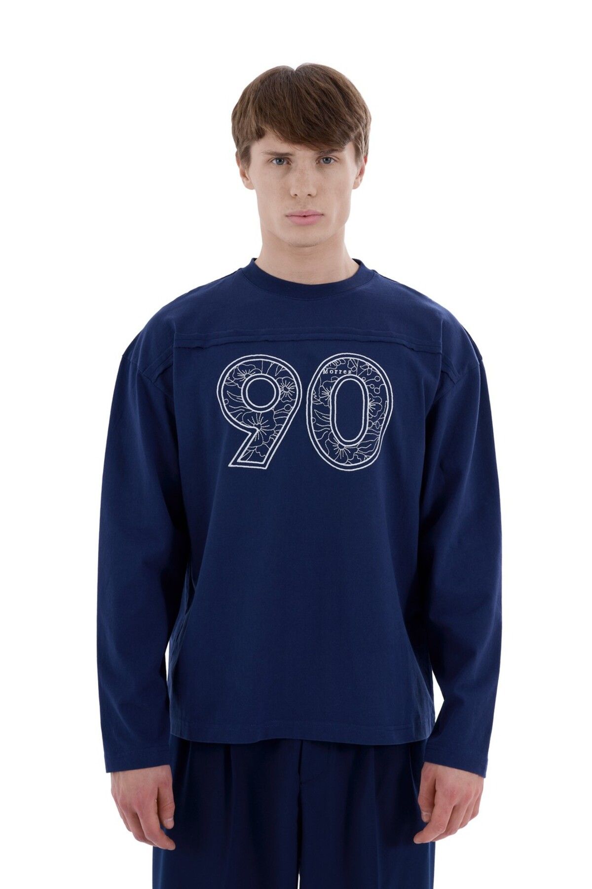 MORREZ 90s Anatolian Tee // Nakış Detaylı Uzun Kollu T-Shirt Lacivert