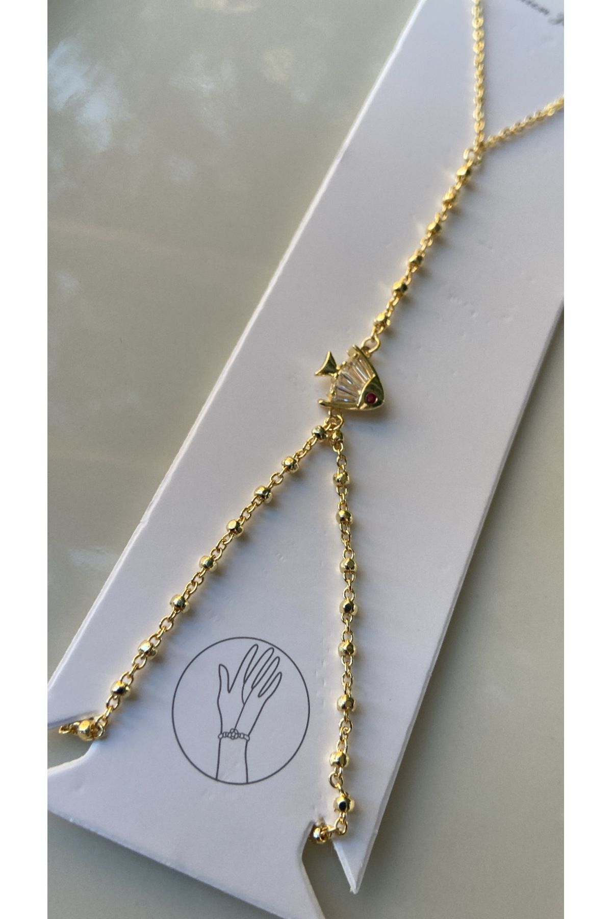 ZRN AKSESUAR ŞAHERAN ŞIK TAŞLI 14 K GOLD RENK