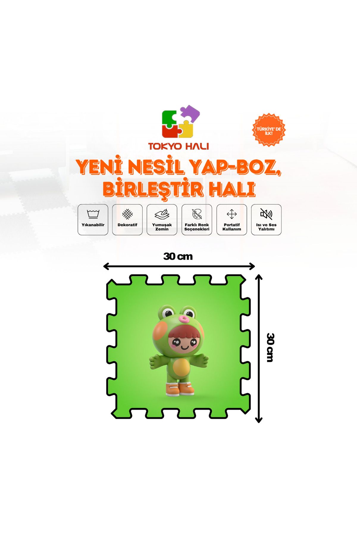 Tokyo Halı Puzzle Halı, Kendi Tasarımını Oluştur, Yapboz Halı, Peluş Halı