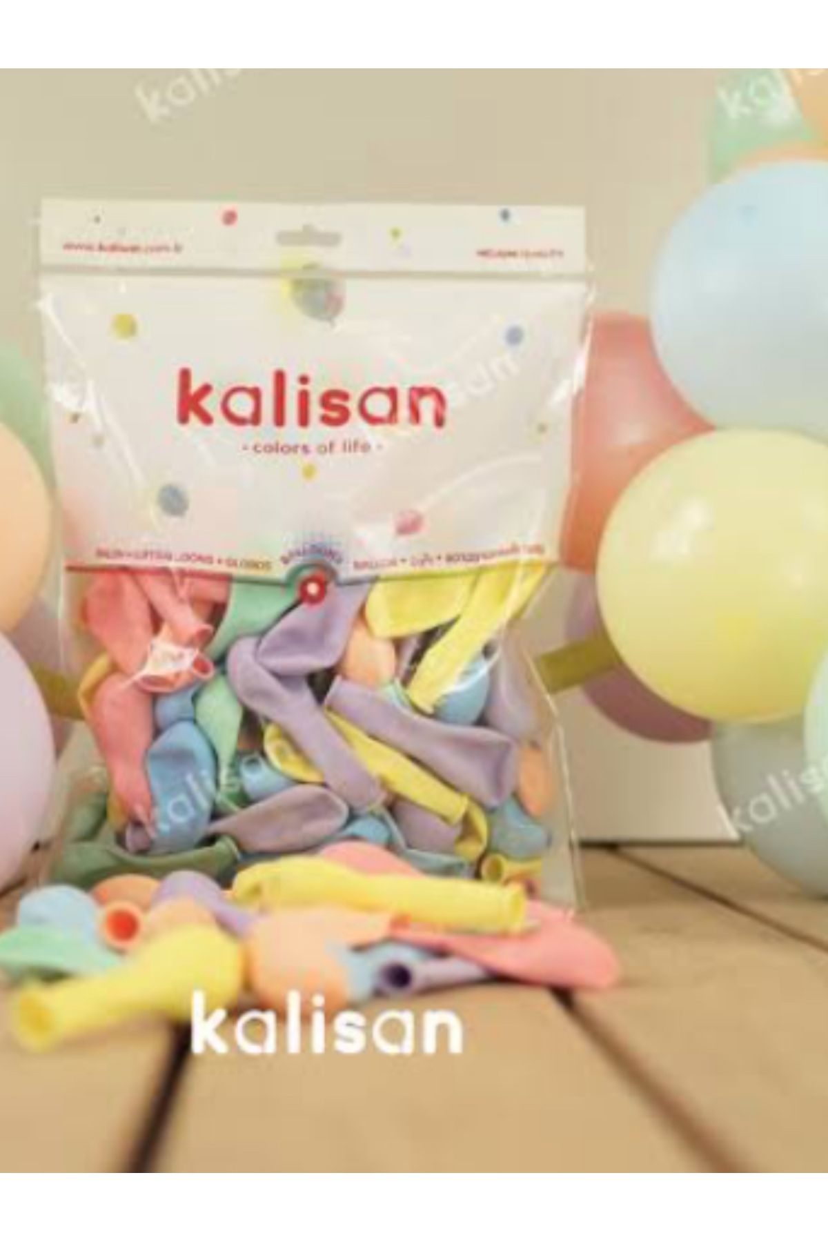 Çemrek Süs Parti Kalisan Makaron Balon 5 inç Mini Karışık Renk 100 lü Paket
