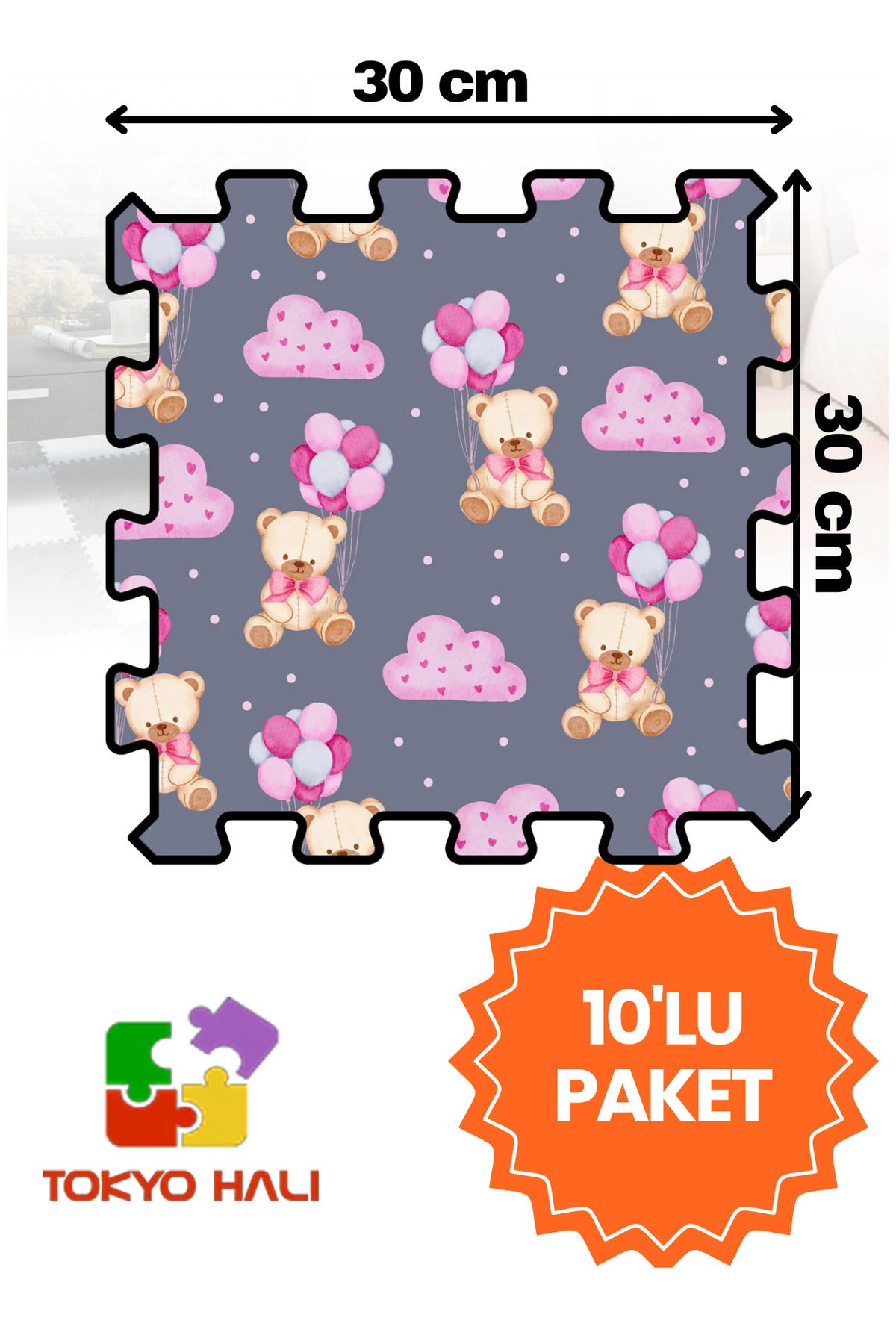 Tokyo Halı Puzzle Halı, Kendi Tasarımını Oluştur, Yapboz Halı, Peluş Halı