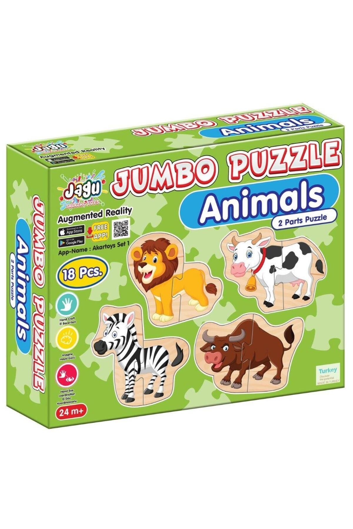 Jagu 2 Parçalı Jumbo Puzzle Hayvanlar 18 Prç.