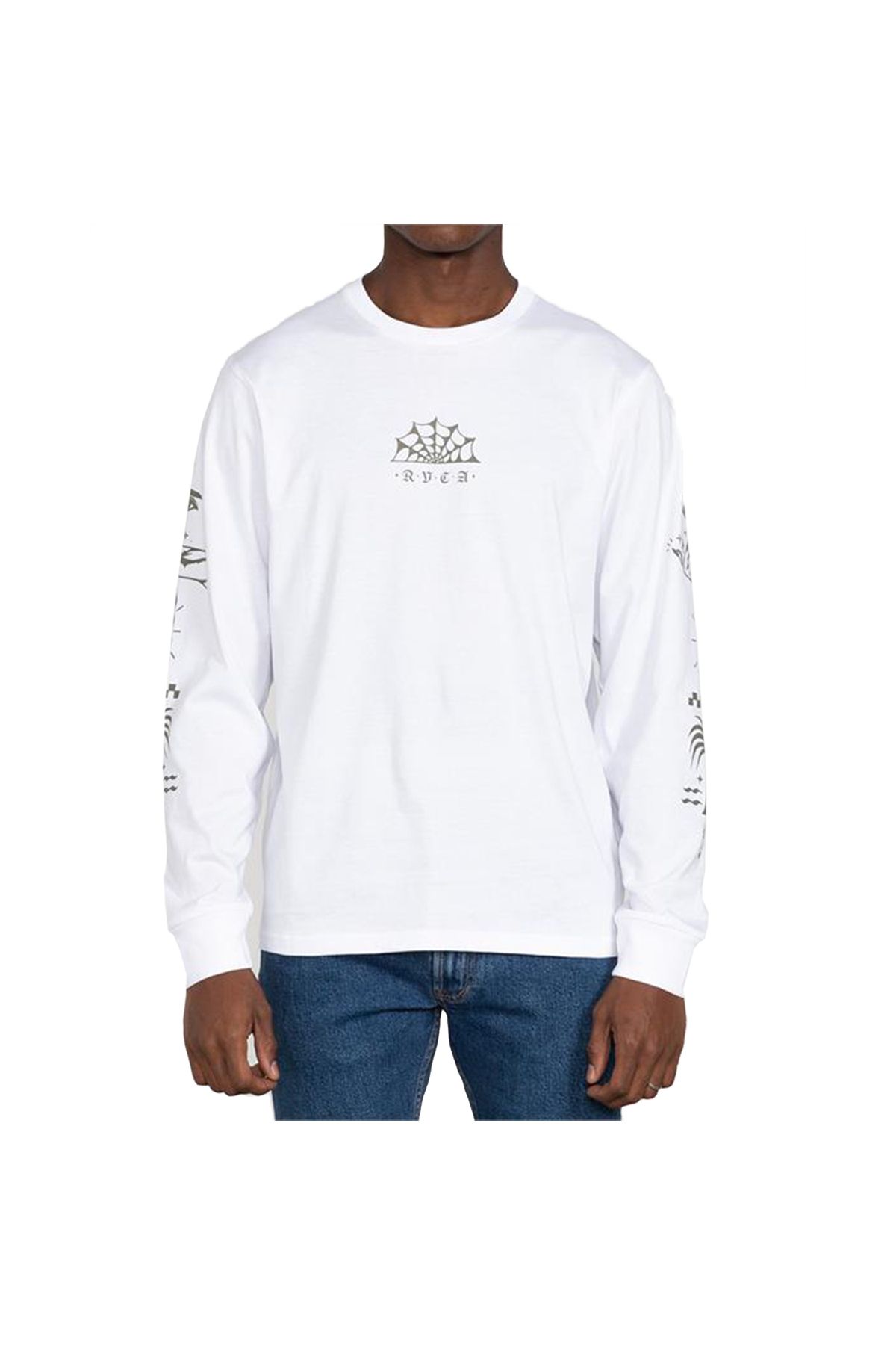 RVCA Vision Flash Erkek Beyaz Tişört