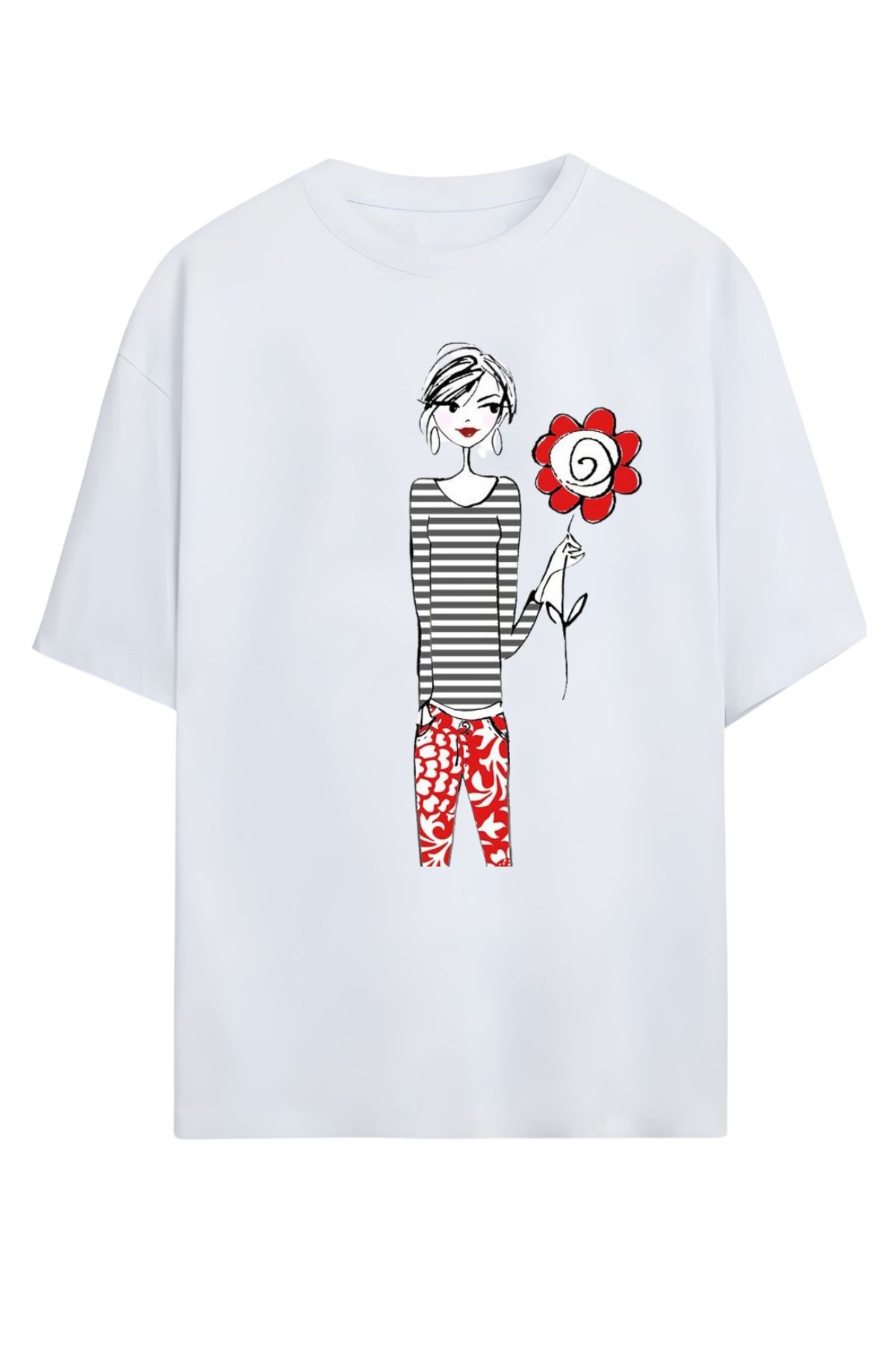 MAGORS GraffTee Unisex %100 Organik Pamuk Bisiklet Yaka Illustrasyon Baskılı Özel Tasarım T-shirt
