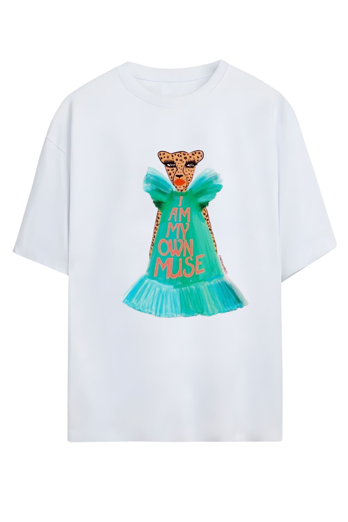 MAGORS GraffTee Unisex %100 Organik Pamuk Bisiklet Yaka Illustrasyon Baskılı Özel Tasarım T-shirt