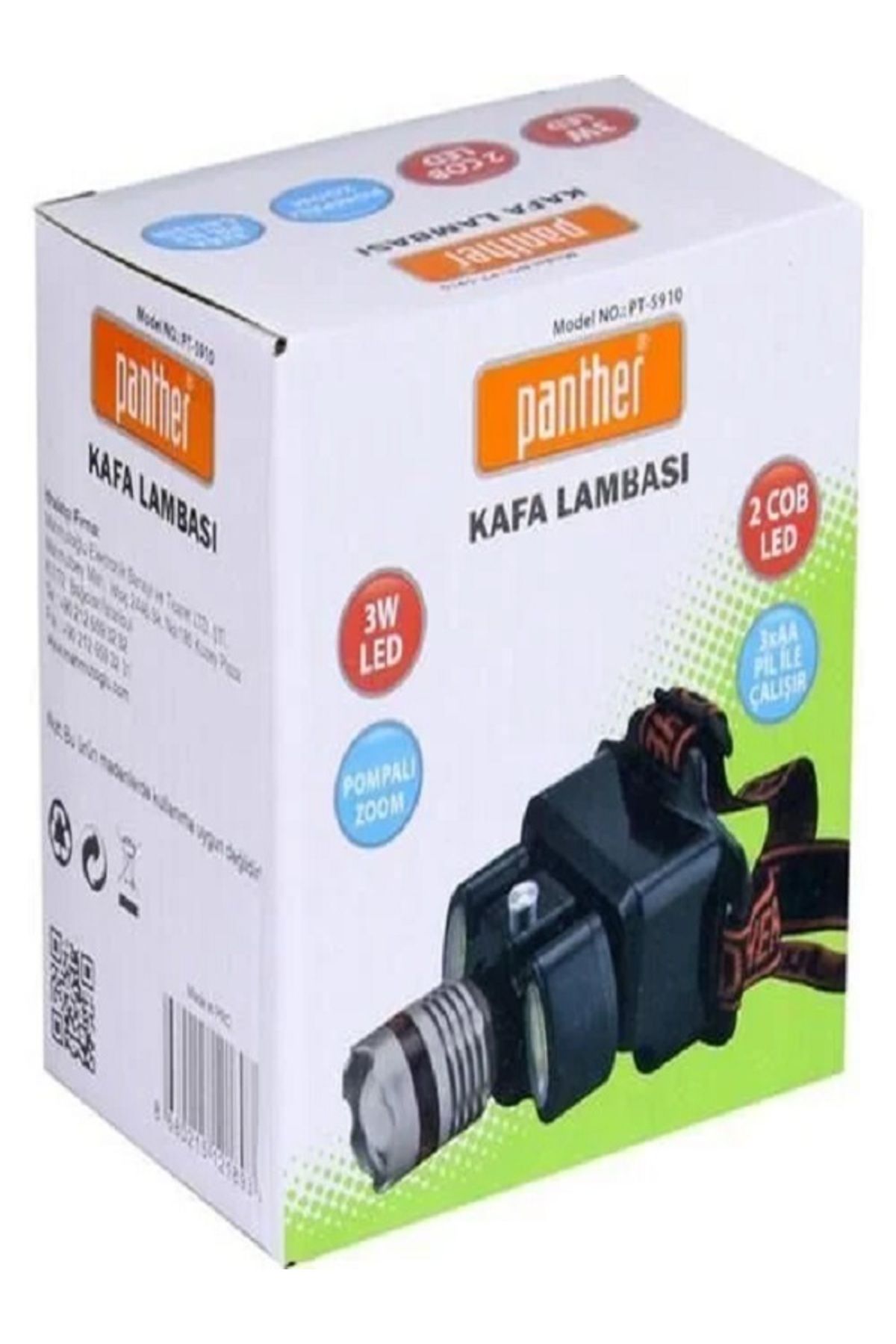 Panther PT-5910 PİLLİ KAFA LAMBASI