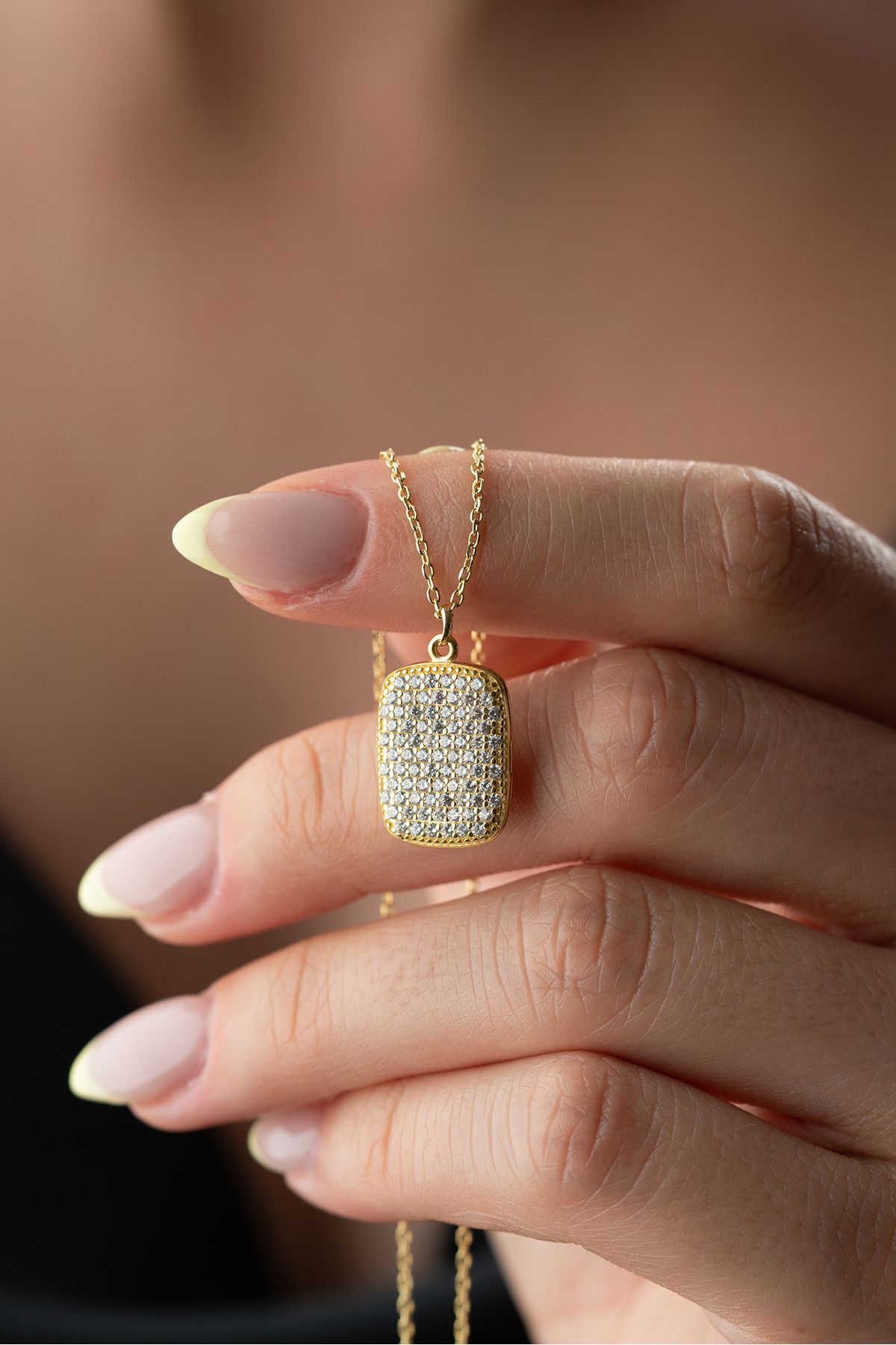 Silvano Jewelry 925 Ayar Gümüş Taşlı İsimli Kolye