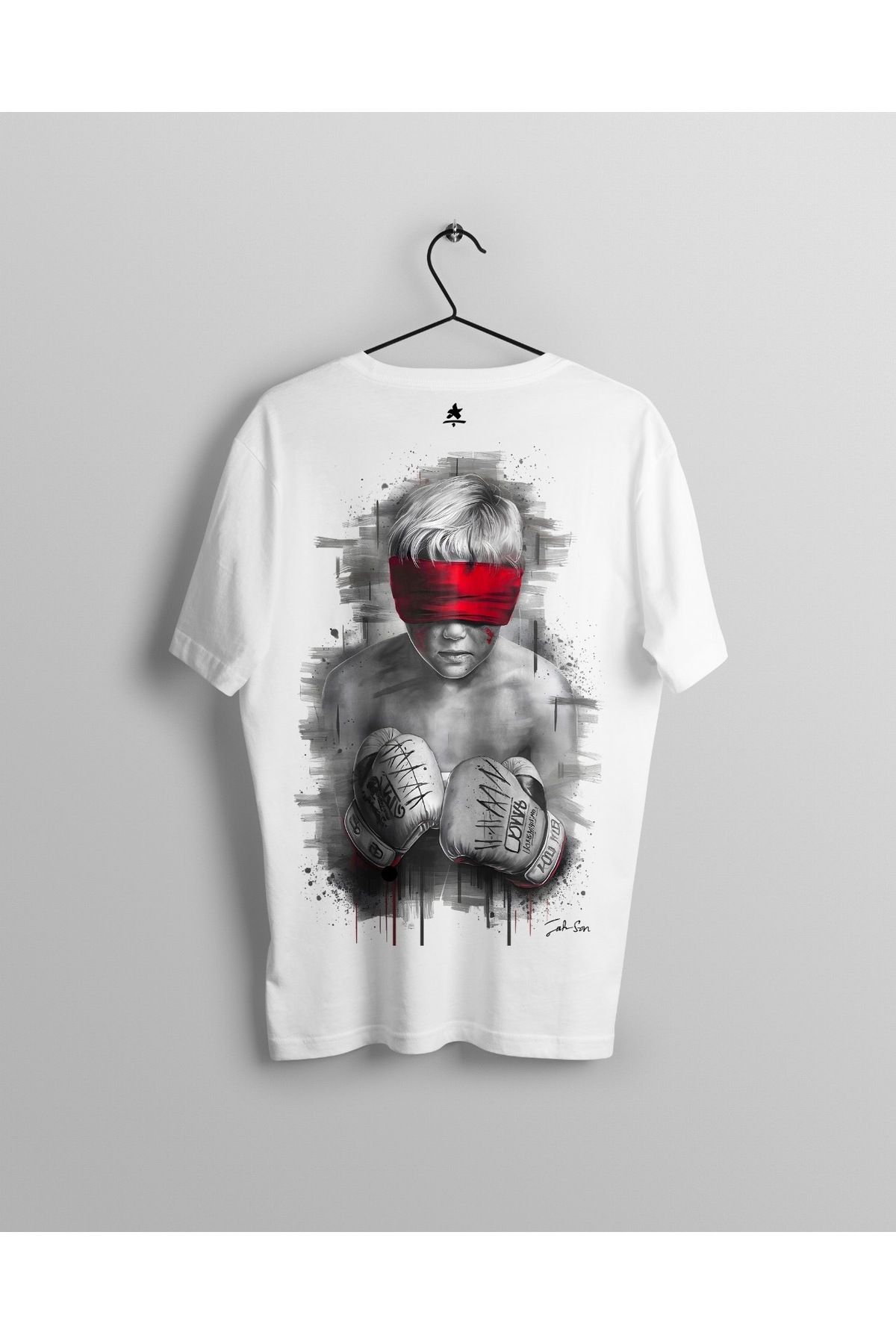 Ct Erkek Oversize Baskılı T-Shirt - Fighter