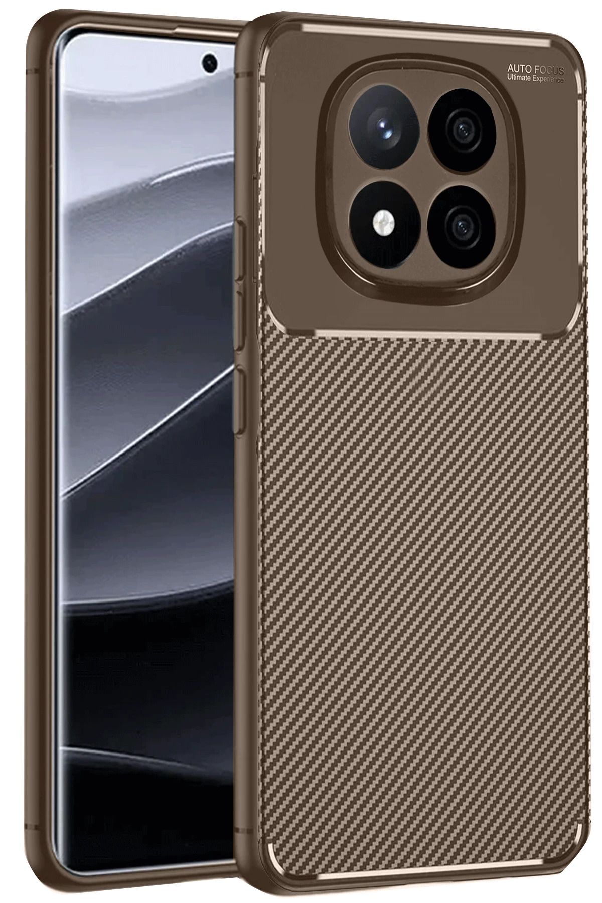 GRABONO Xiaomi Redmi Note 14 Pro 4G Kılıf Karbon Fiber Görünümlü Ultra İnce Premium Carbon Case