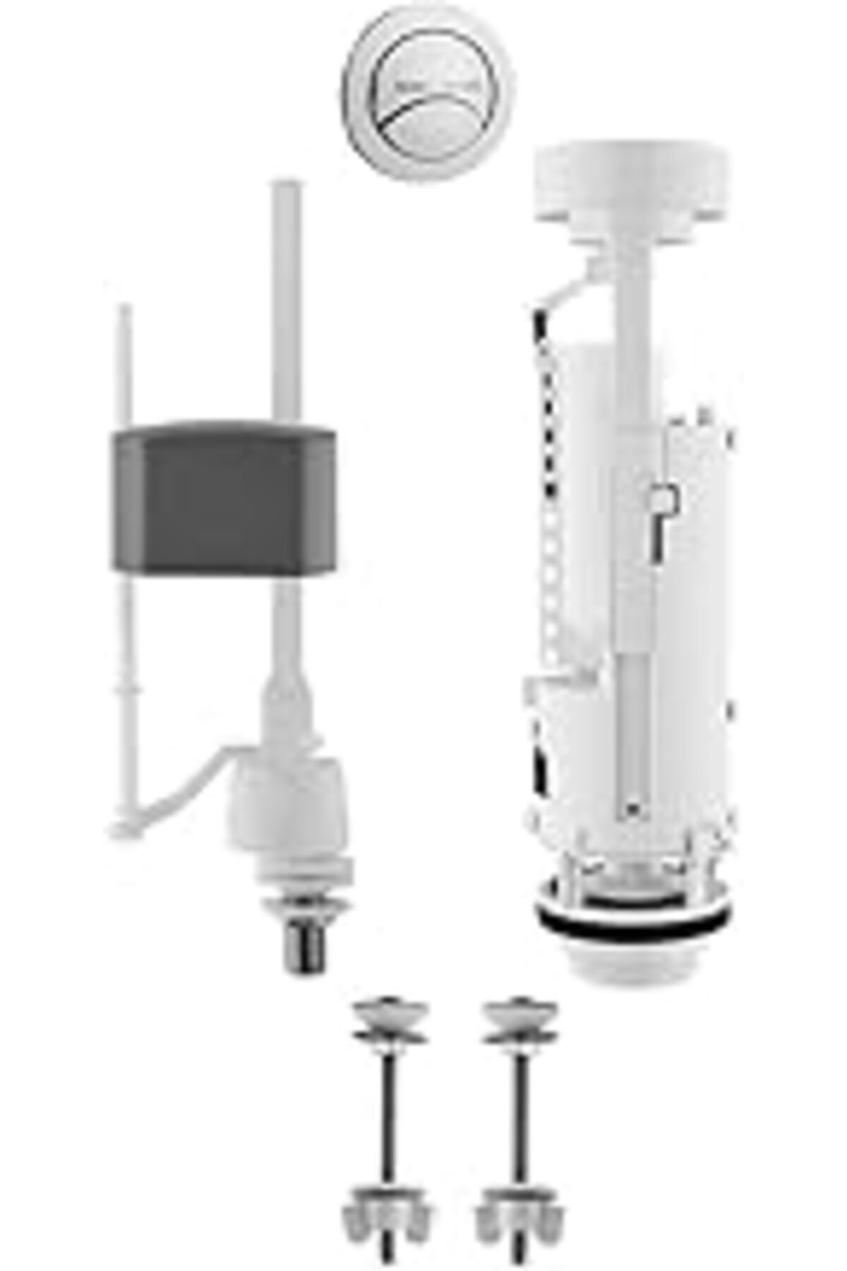Pazarcan Vitra 330B7013 Rezervuar İç Takım Alttan Su Girişli 3/6 L, Krom