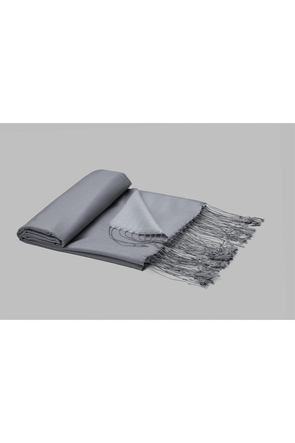 100% Silk Shawl - Smoked - Gray
