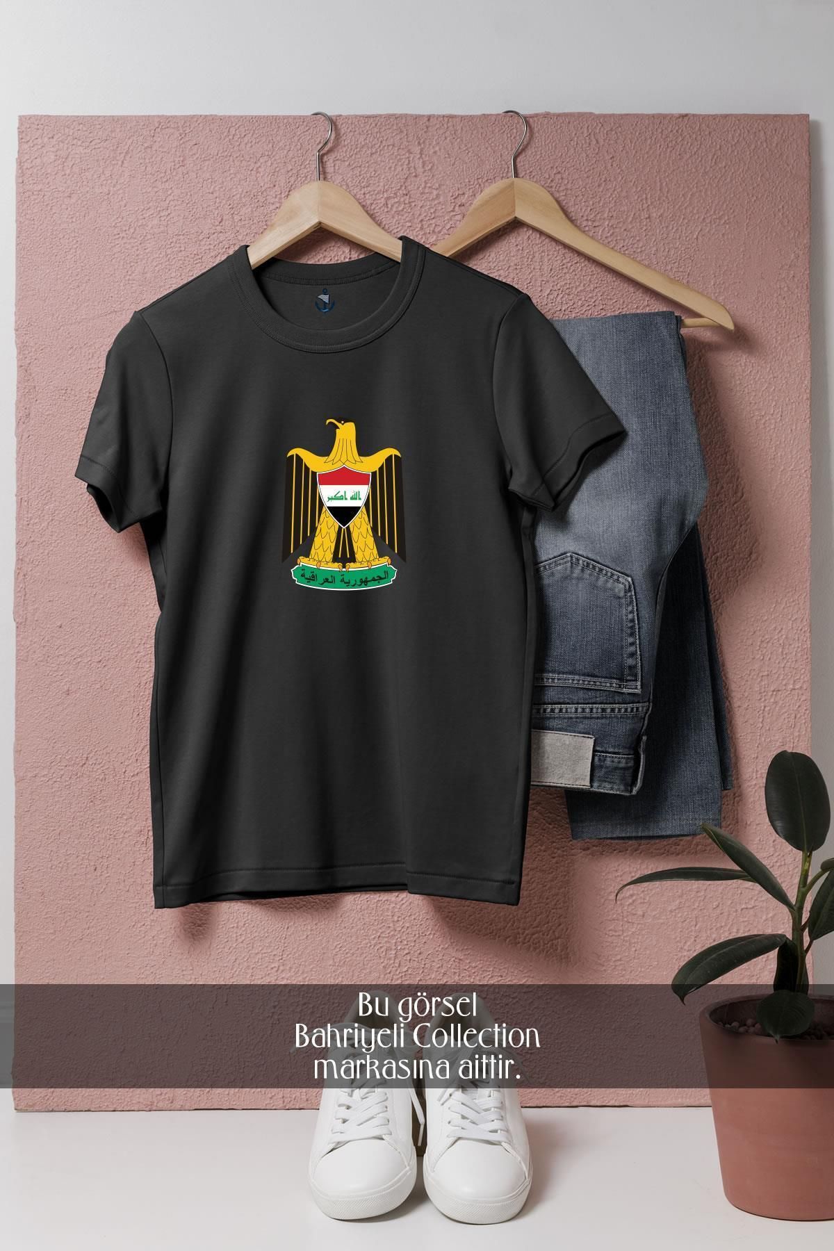 Bahriyeli Collection Oversize Iraq War Coat Of Arms Of Iraq Tasarımlı Unisex T-Shirt
