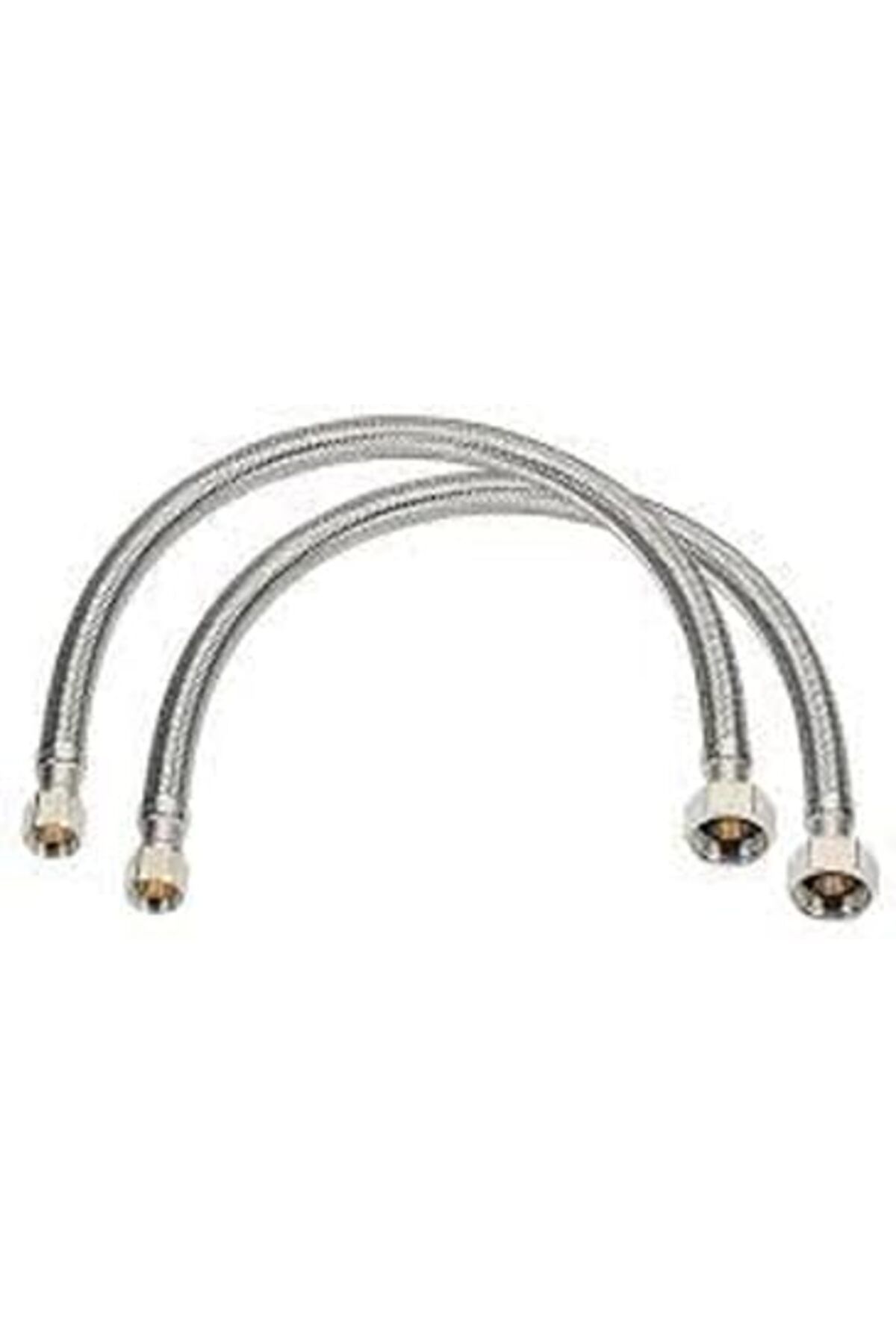 Pazarcan 3/8 3/8 Klozet Bağlantı Hortumu Çelik Bağlantı Flex- 2 Adet 70 Cm