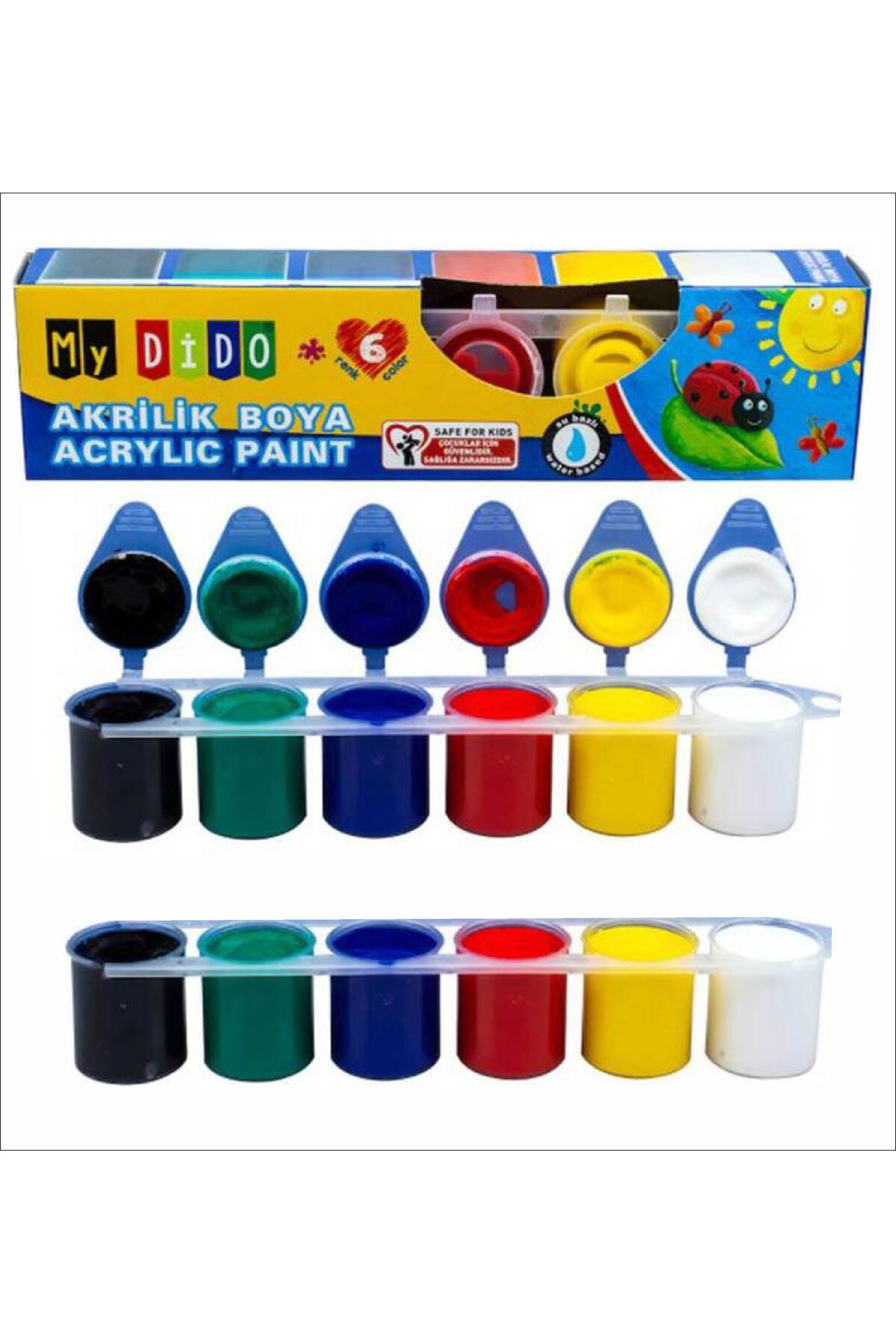 ZENVİVA 2 Adet 6LI 25 ML AKRİLİK BOYA 6x25 Toplam 150 ML