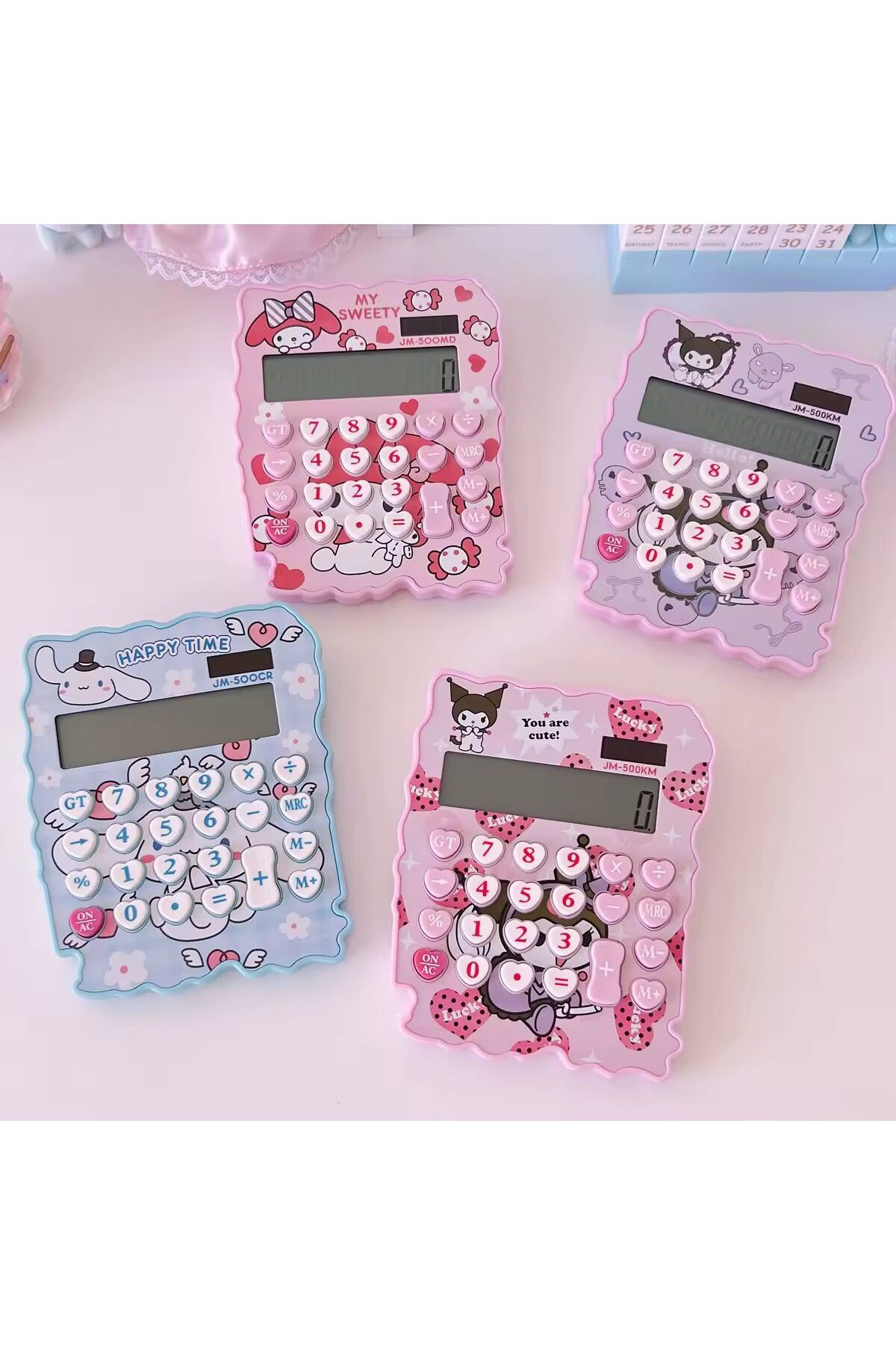 Bakmakistersen Kuromi Cinnamoroll Tavşan Ayıcık Karakterli Büyük Hesap Makinesi