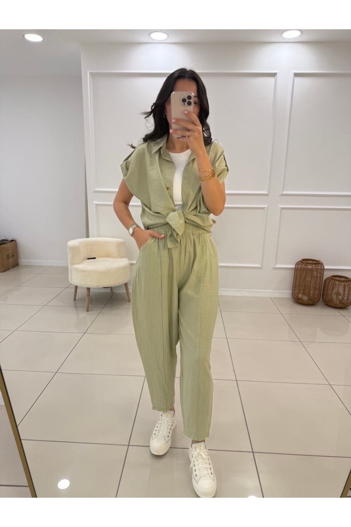 Butik Gömlek Şalvar Pantolon Takım