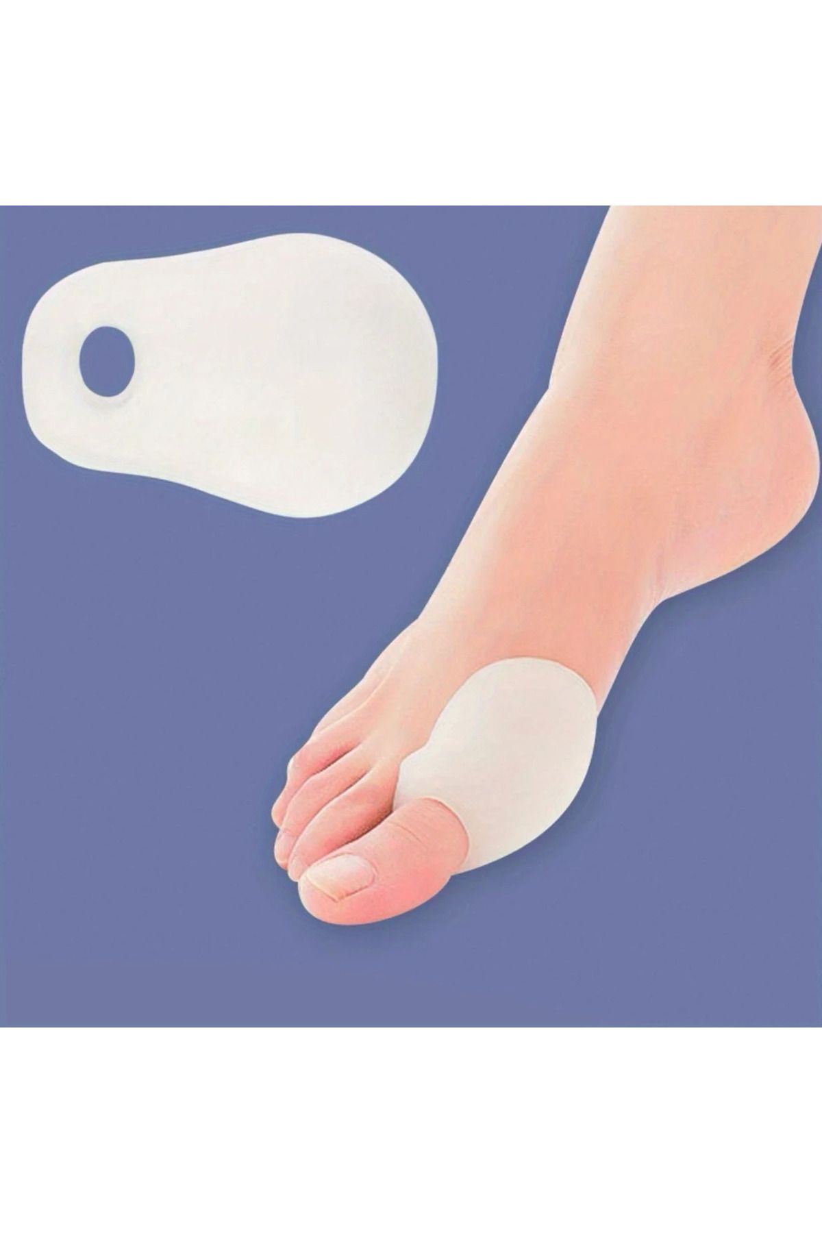 Askımo 1 Çift Ayak Baş Parmak Bunyon Koruyucu Makarasız Halluks Valgus Silikon Yara Nasır Set Başparmak