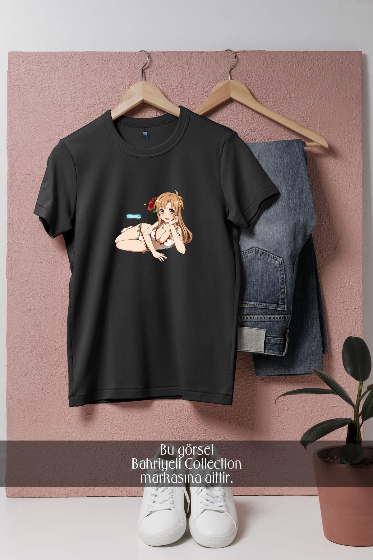 Bahriyeli Collection Oversize Asuna Anime Sword Art Online Character Female Tasarımlı Unisex T-Shirt