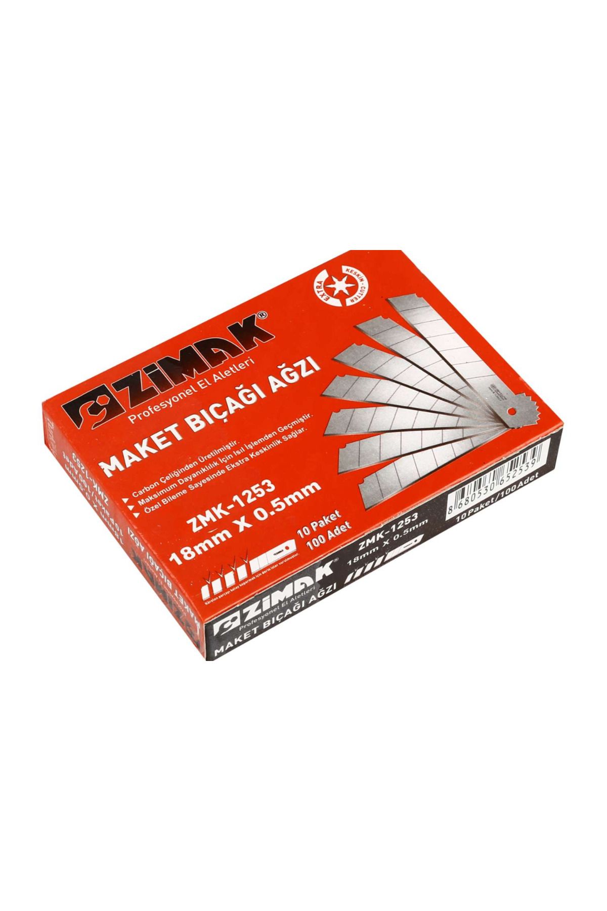 İlkadım Botanik 10 paket ( 100 Adet) Maket Bıçağı Falçata Ucu Yedeği