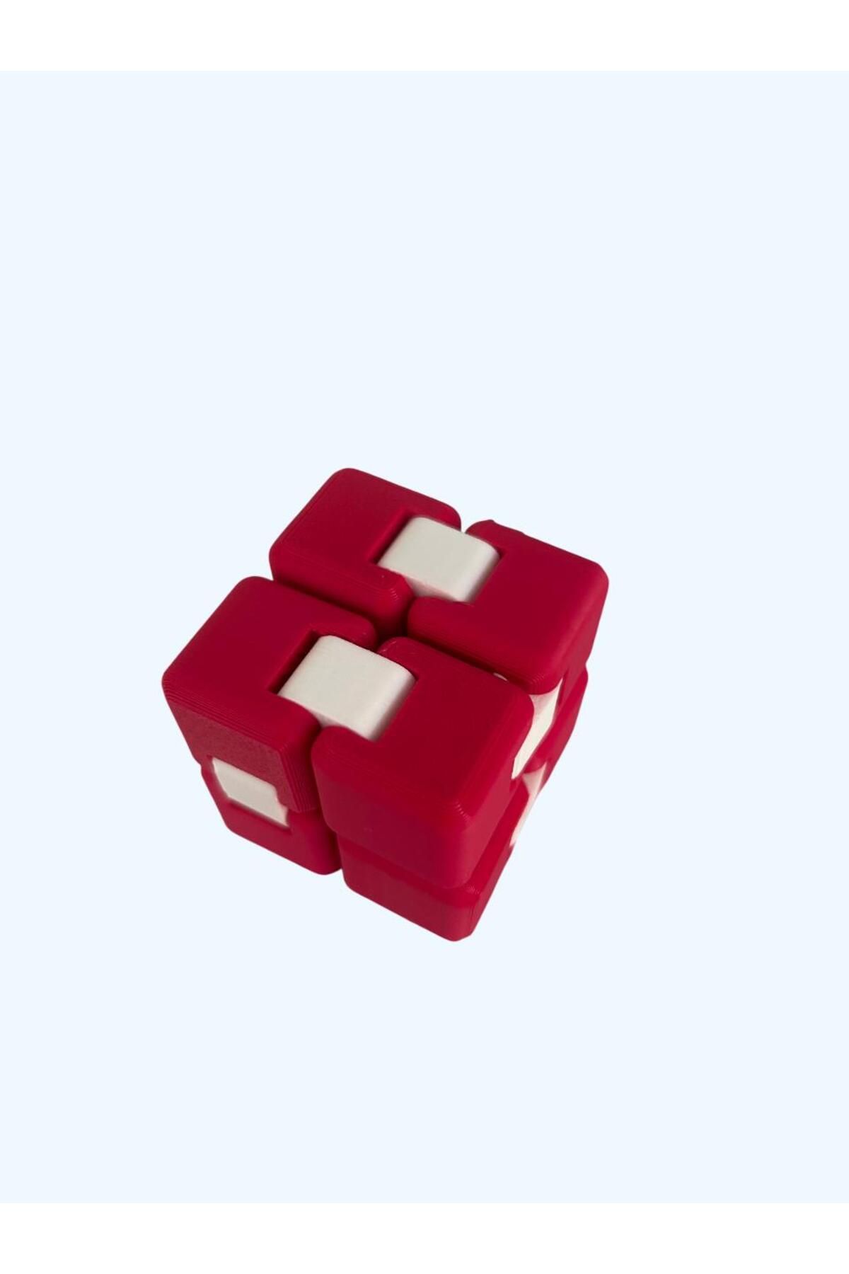 OEMPLUS İki Renk Sonsuzluk Küpü - Pembe Beyaz -Renli Fuşya