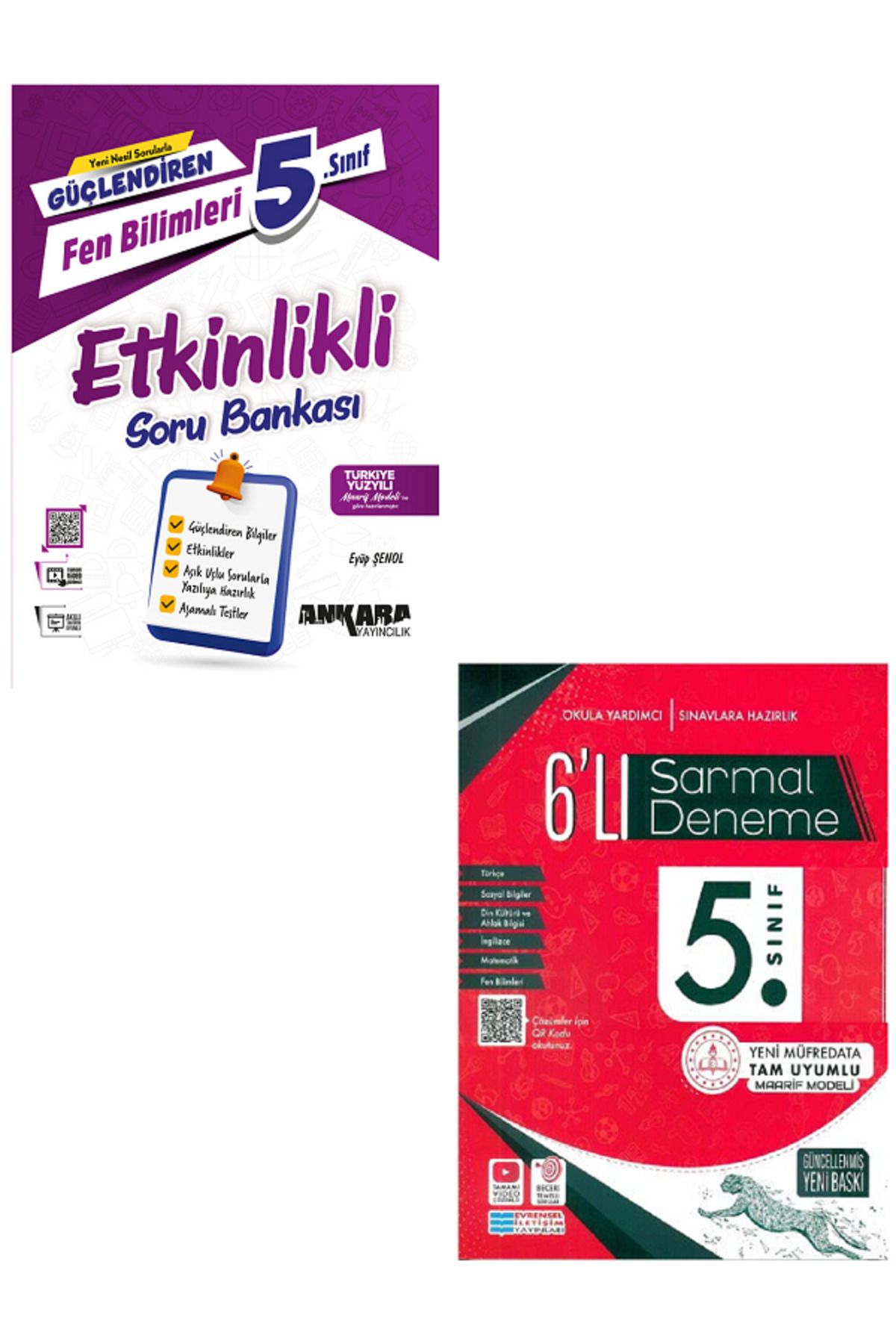 Evrensel İletişim Yayınları 5.Sınıf Ankara Güçlendiren Fen Bilimleri Etkinlik Soru Bankası + Evrensel 6'Lı Sarmal Deneme /2KİTAP