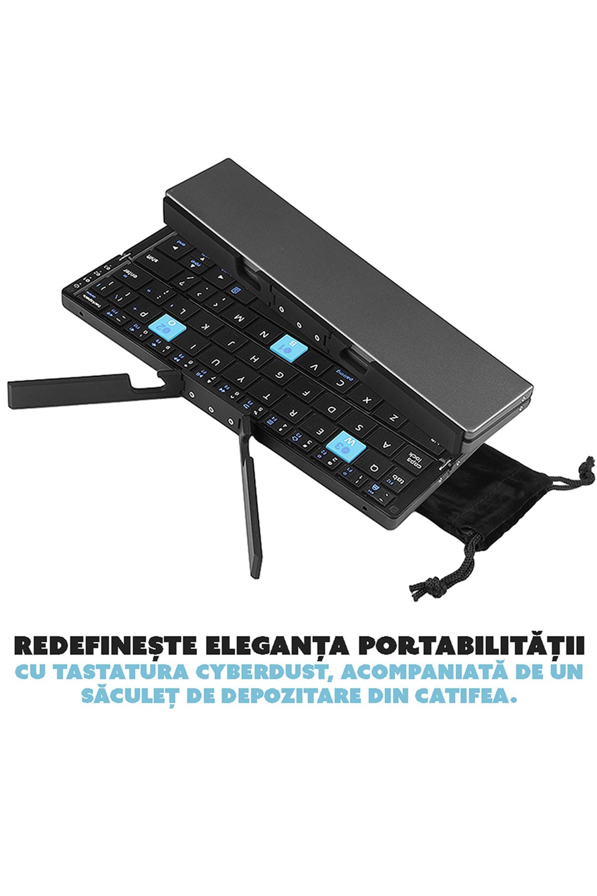 CYBERDUST-Foldable keyboard, CYBERDUST, Portable, Compact, Lightweight, Compatible with iOS and Android devices 10
