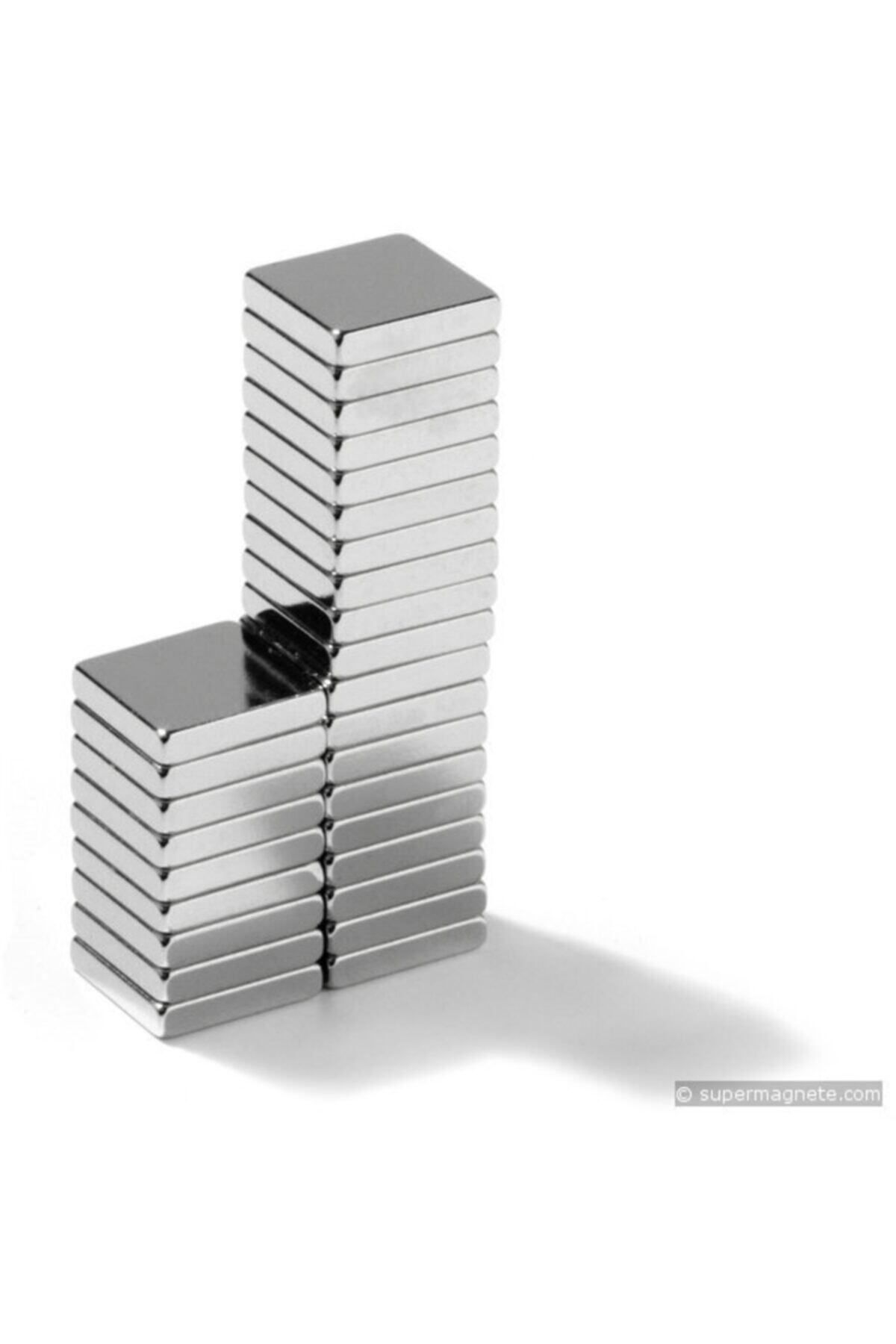 Elioure 15mm x 15mm x 2mm Köşeli Güçlü Neodyum Mıknatıslar, 10'lu Paket