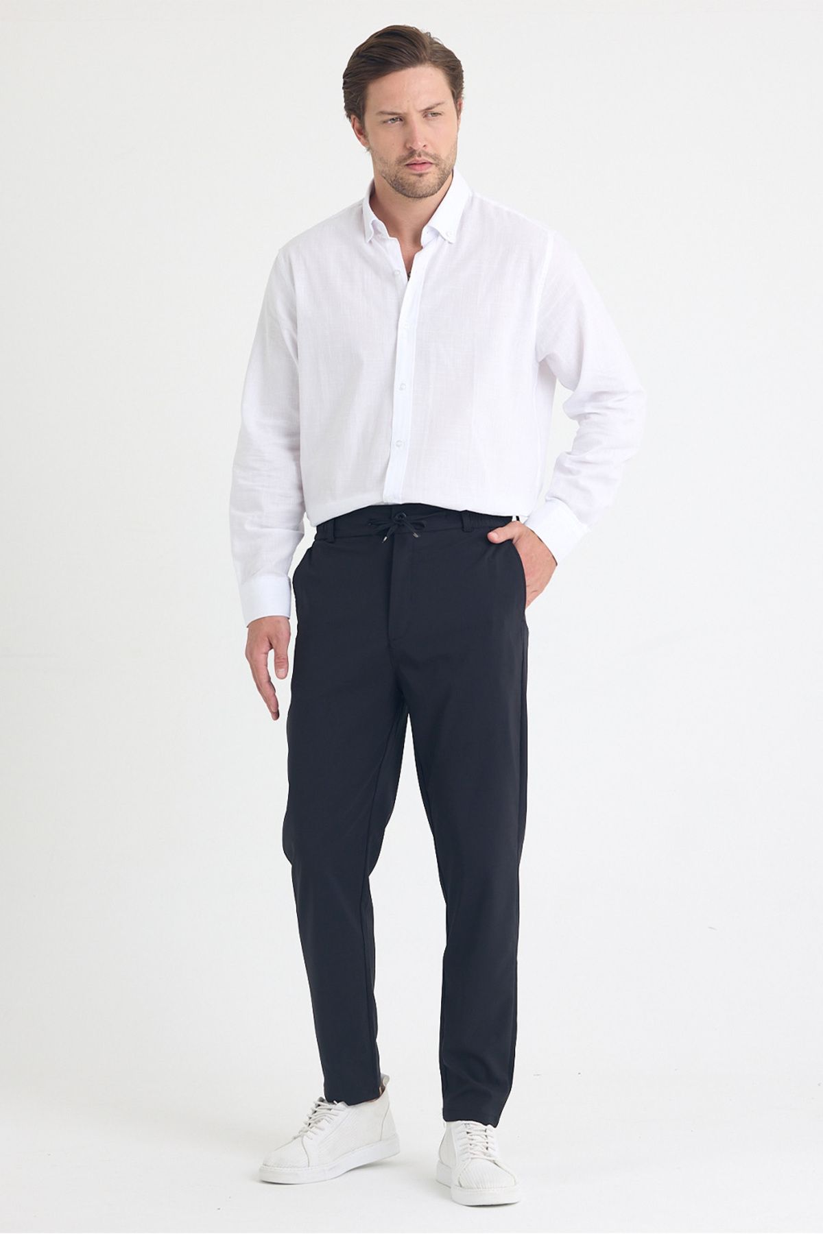 gothamvibes Erkek Siyah Jogger Kumaş Pantolon