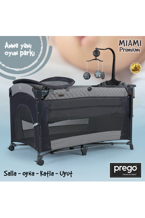 Prego Miami Premium Dönenceli Anne Yanı Oyun Parkı 70x120 cm 8040