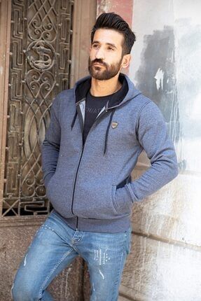 Karinmoda Erkek Gunluk Siyah Sweatshirt Yandan Fermuarli Kislik Trendyol
