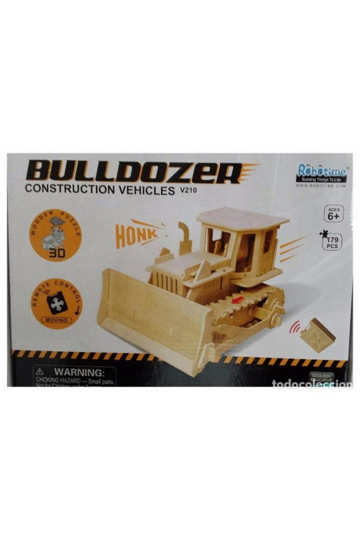 Robotime-3D Puzzle Bulldozer with Animated Remote Control - V 210 2
