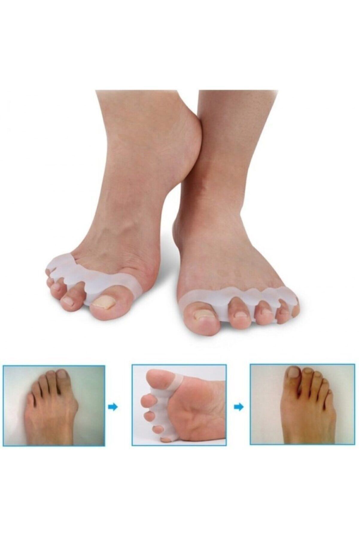 Aveo 2 Adet Halluks Valgus Düzeltici 5 Parmak Ayırıcı Silikon Aparat 2