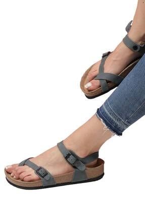 Lyra Mantar Tabanlı Hakiki Deri Parmak Arası Ortopedik Kadın Sandalet 302R02